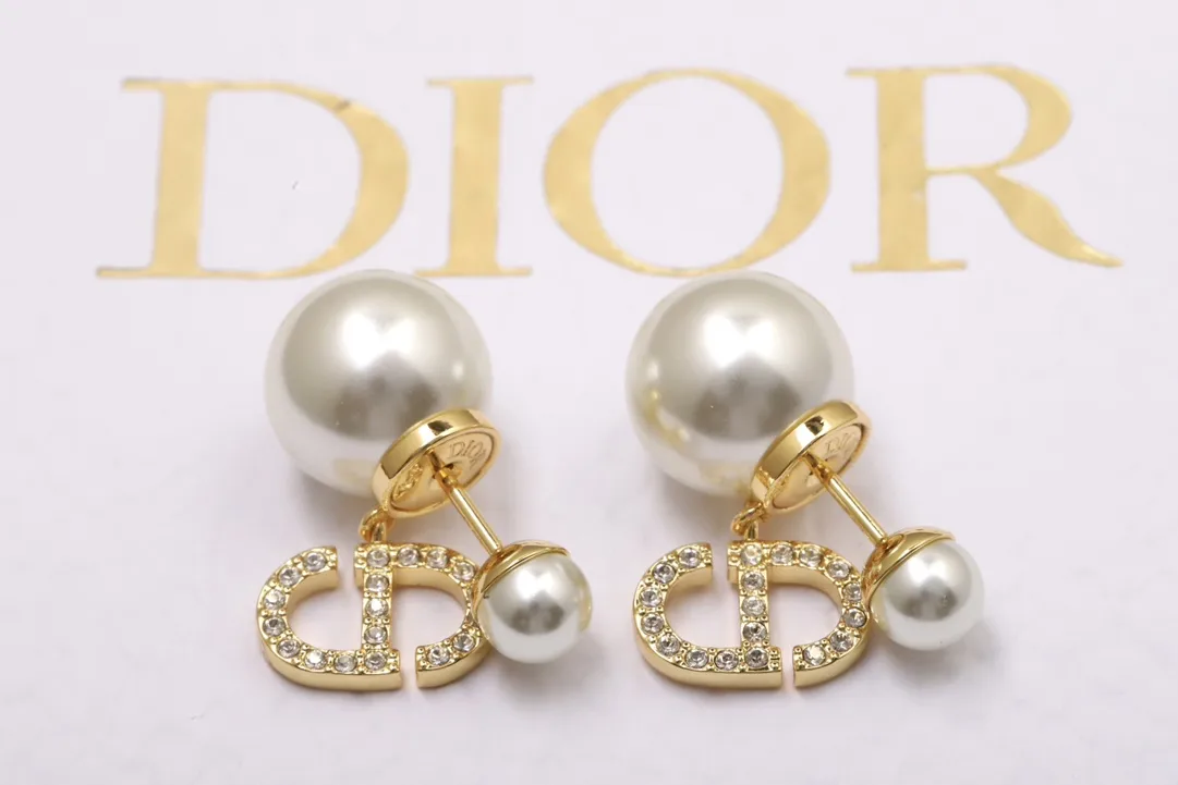 Tribales CD Logo Crystal Drop Earrings D14017283 — view 4