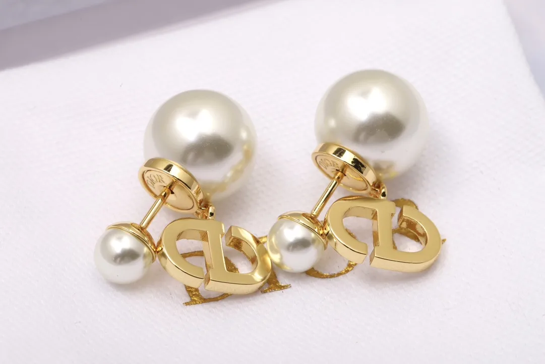 Tribales CD Logo Crystal Drop Earrings D14017283 — view 7