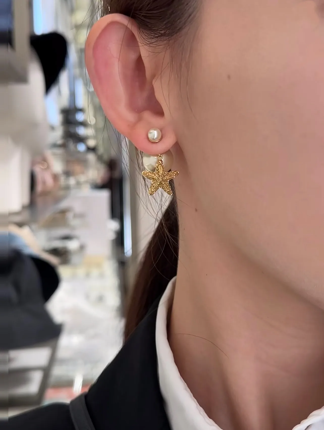 Dior Tribales Starfish Pearl Earrings D12517598 — view 8