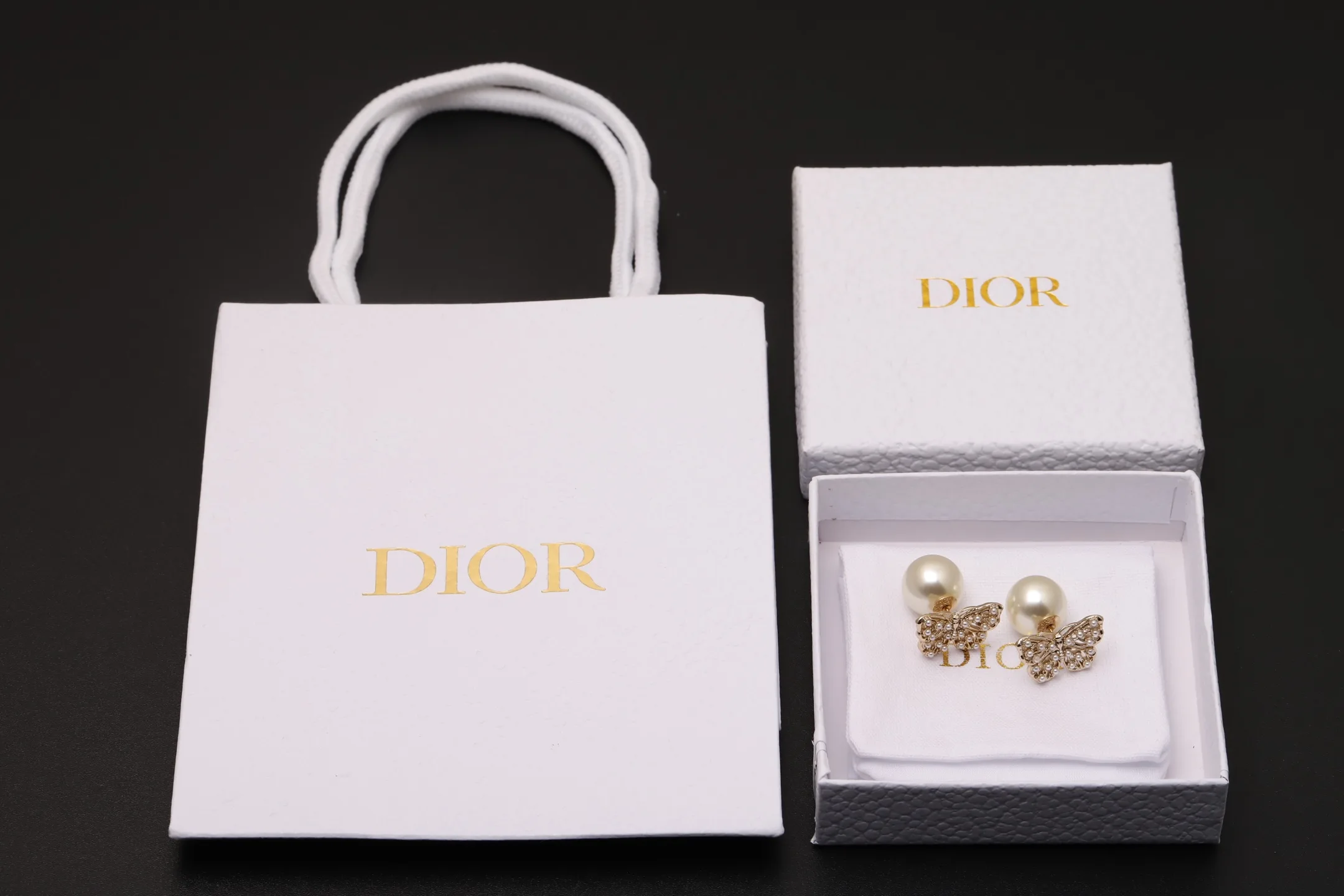 Dior Tribales Butterfly Resin Pearl Earrings D12517672 — view 7