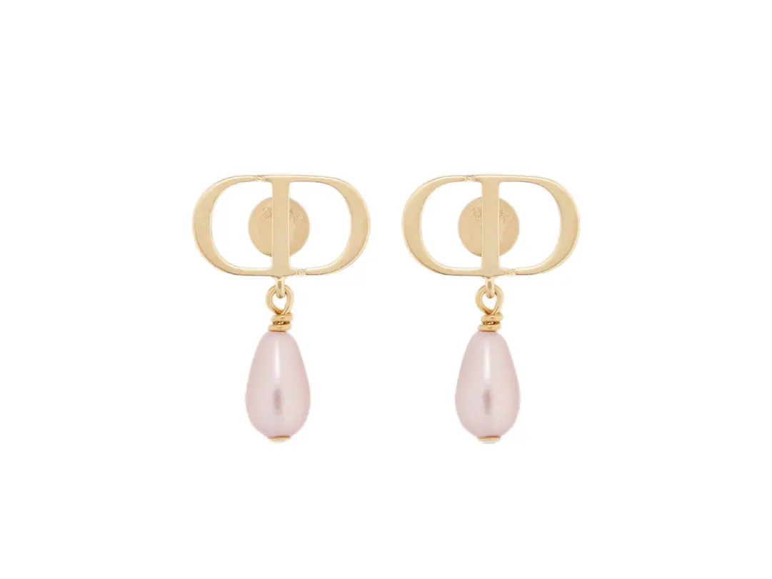 CD Logo Drop Pearl Earrings D13517726