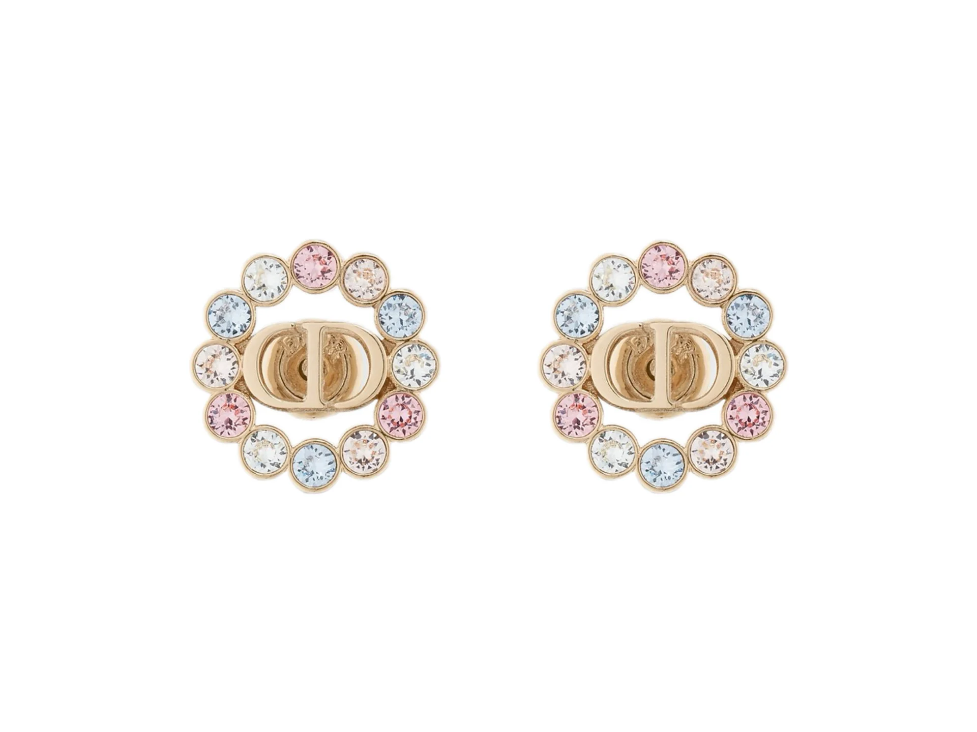 CD Logo Crystal-Embellished Stud Earrings D14017101