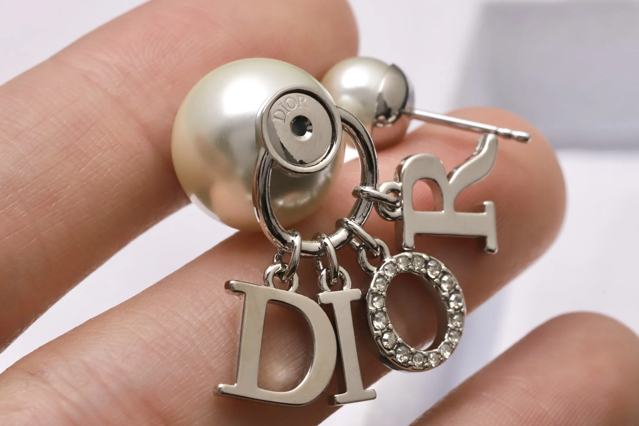 Dior Tribales Logo Charm Earrings (Gold-Plated Brass) D15016671 — view 7