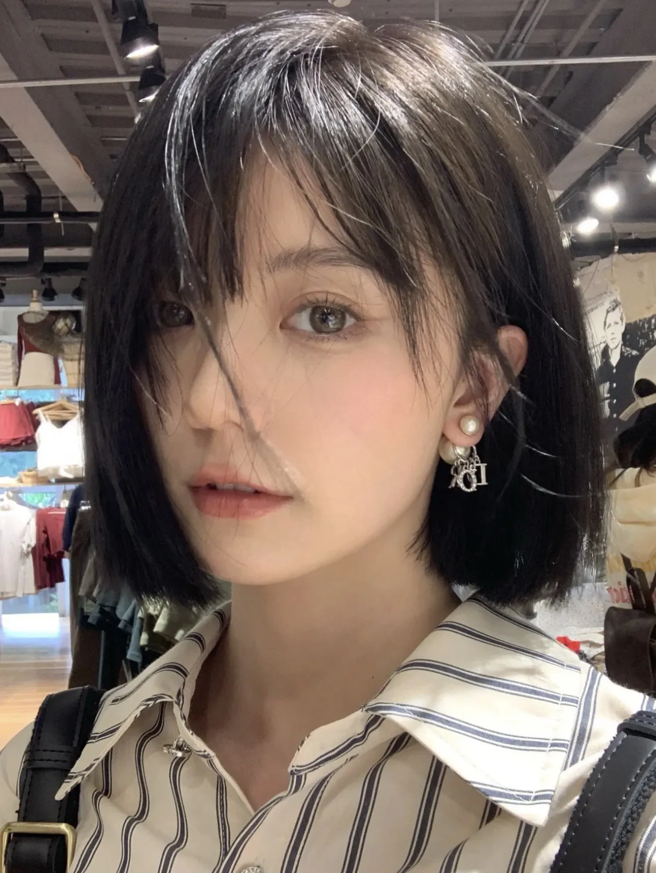 Dior Tribales Logo Charm Earrings (Gold-Plated Brass) D15016671 — view 8