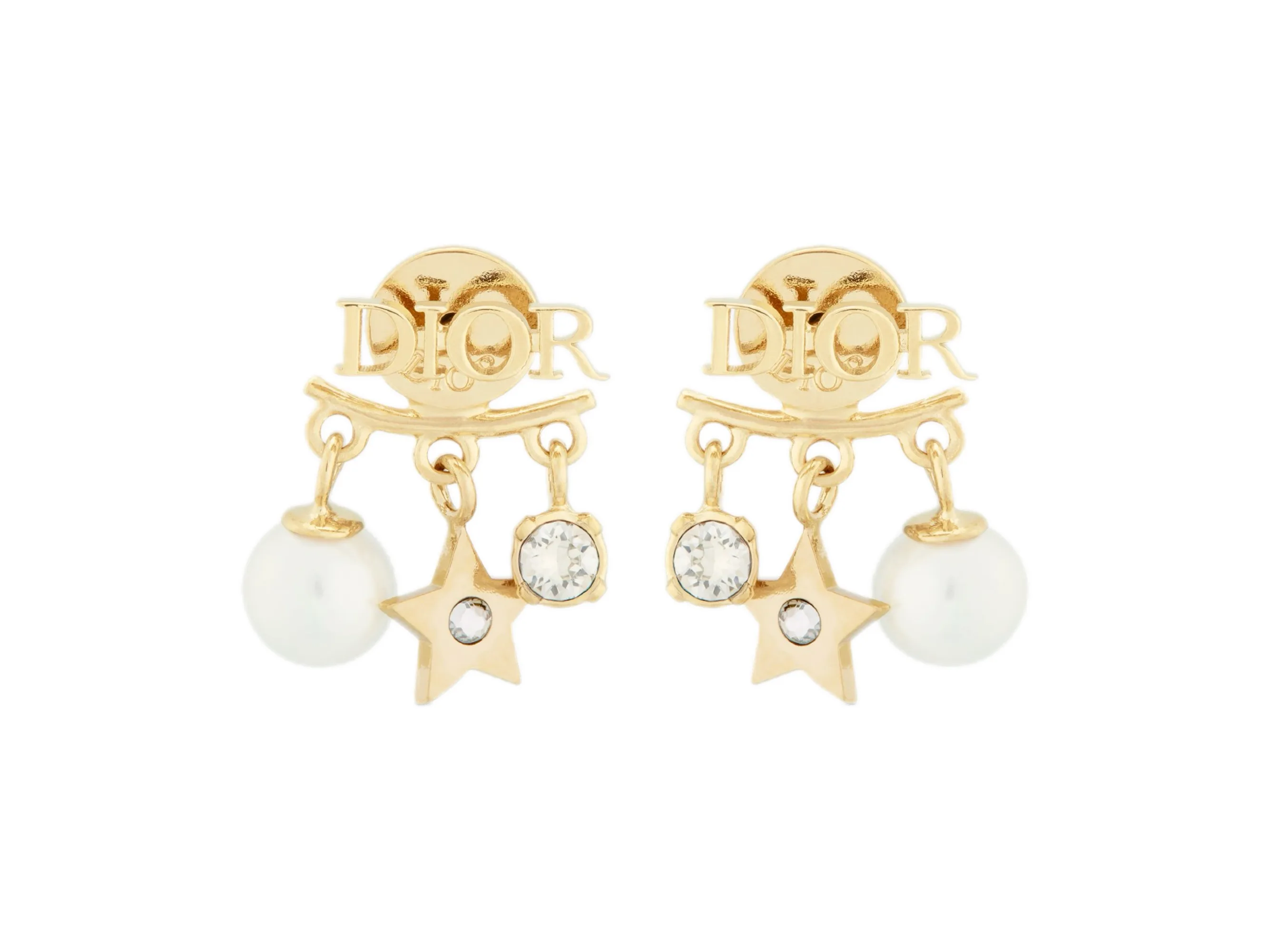 Dior Star and Pearl Drop Earrings D13517677