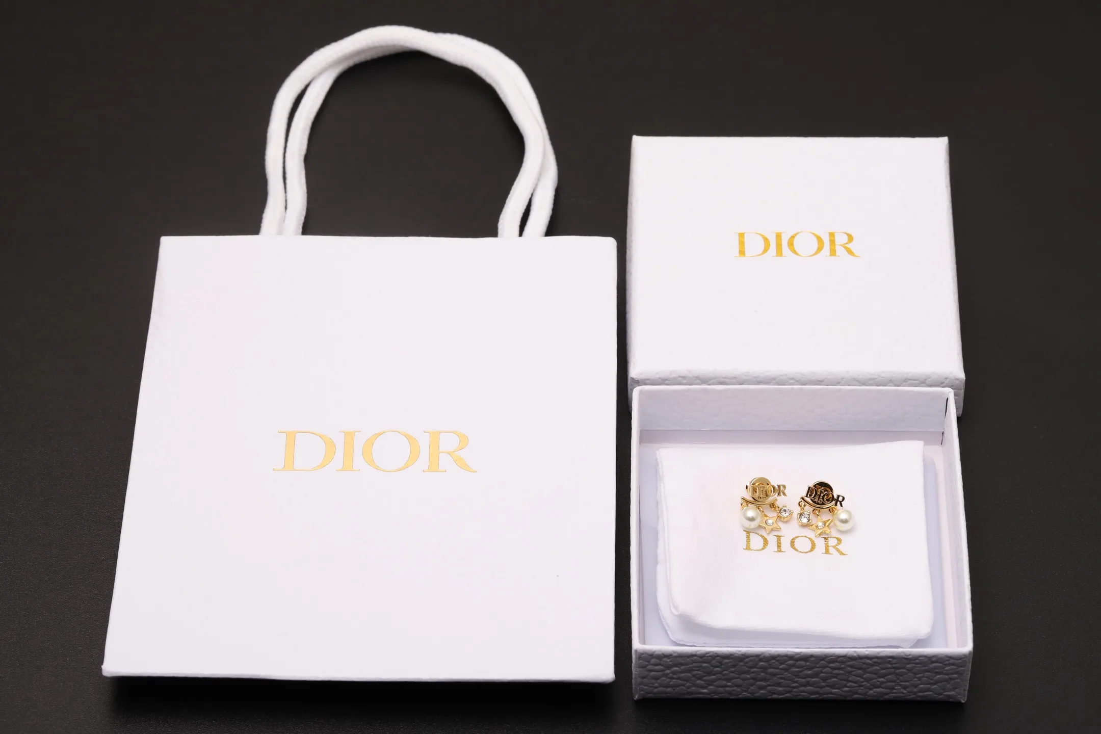 Dior Star and Pearl Drop Earrings D13517677 — view 7