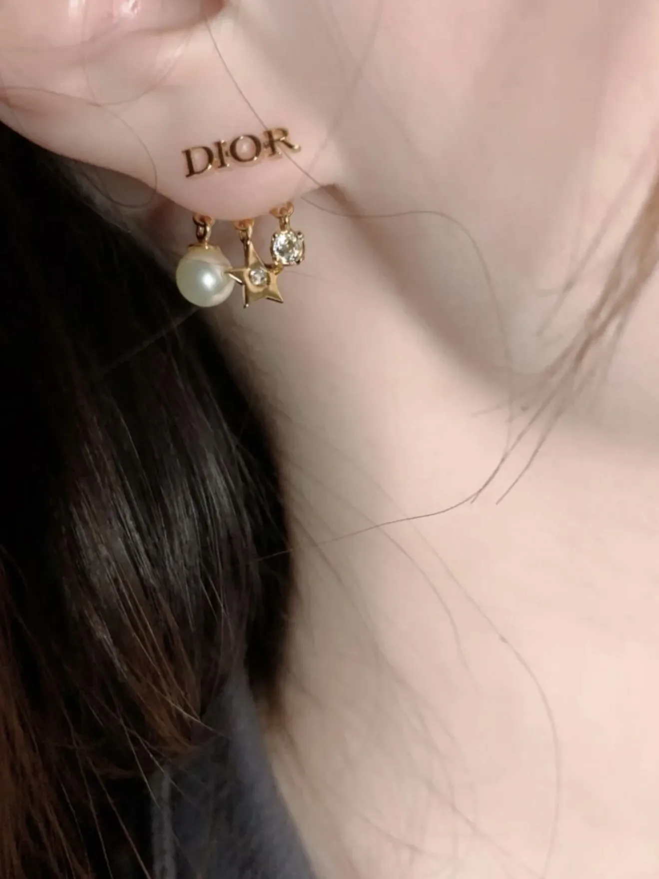 Dior Star and Pearl Drop Earrings D13517677 — view 8