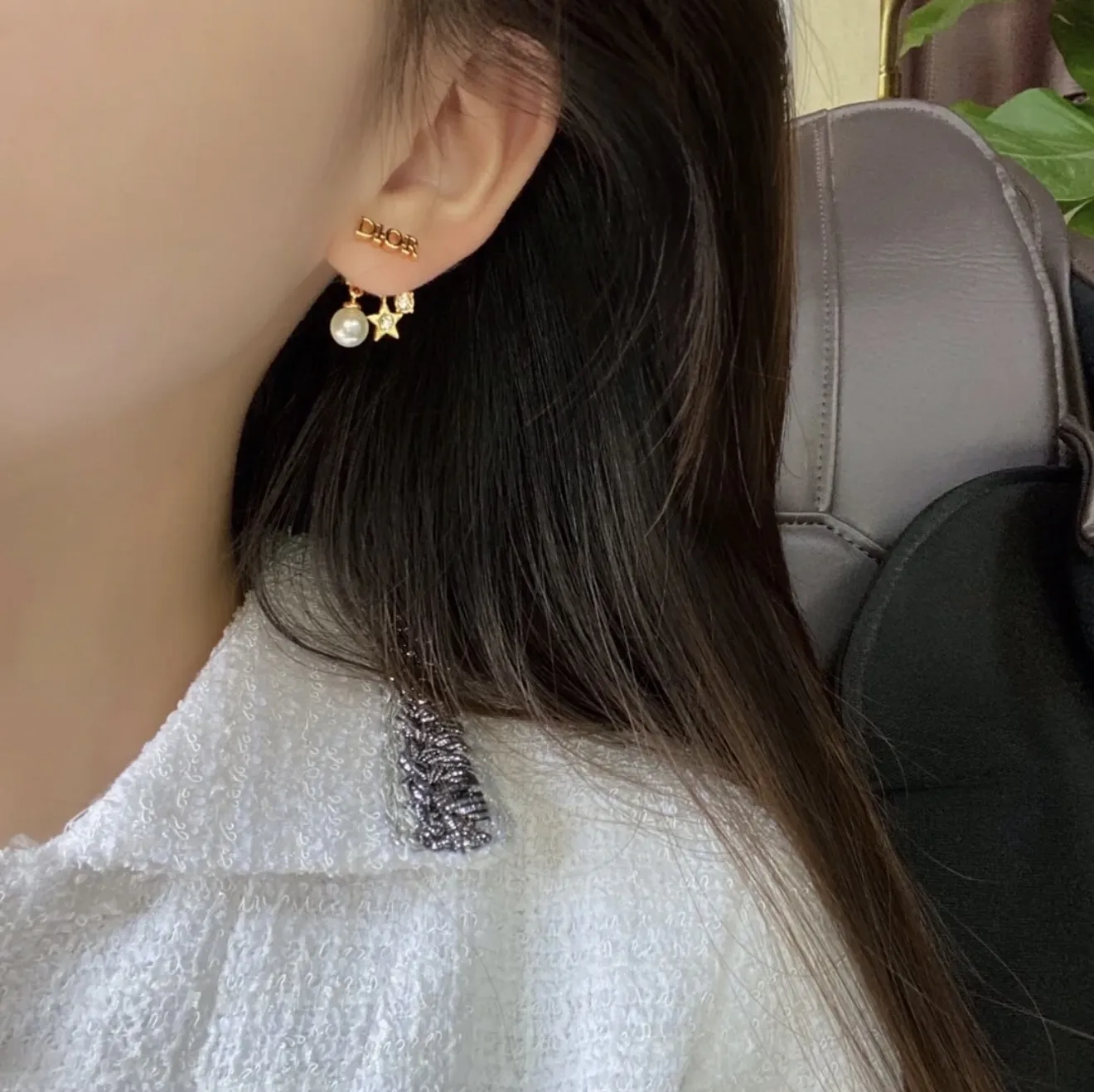 Dior Star and Pearl Drop Earrings D13517677 — view 9