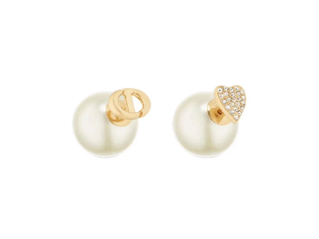 Dior Tribales Heart and CD Logo Earrings D12017595