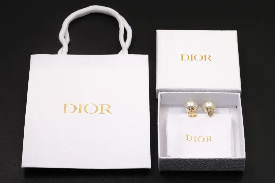 Dior Tribales Heart and CD Logo Earrings D12017595 — view 2