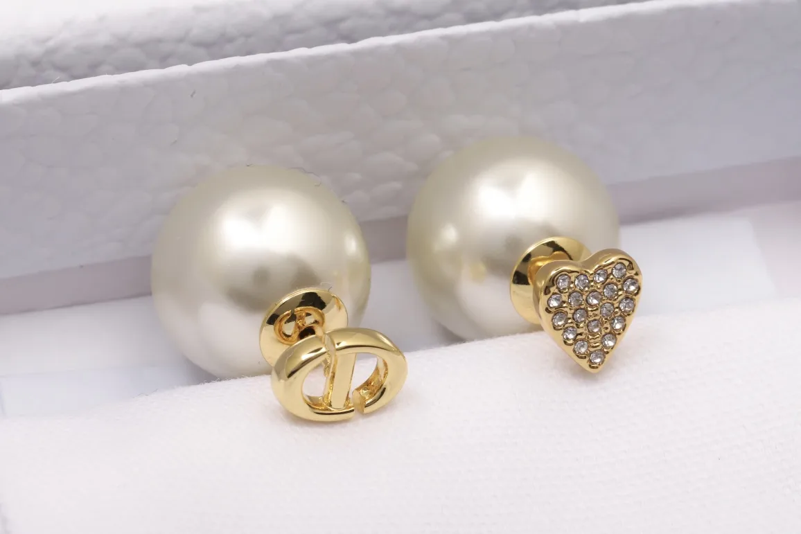 Dior Tribales Heart and CD Logo Earrings D12017595 — view 3