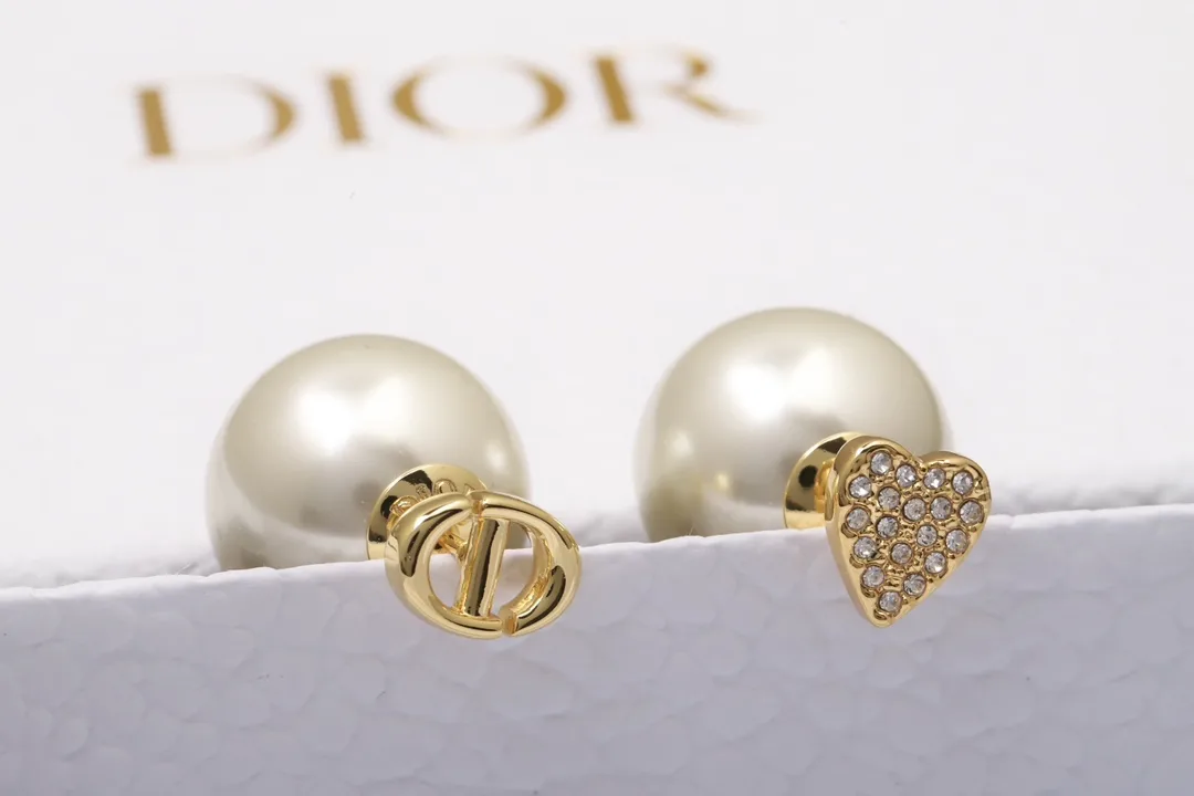 Dior Tribales Heart and CD Logo Earrings D12017595 — view 5