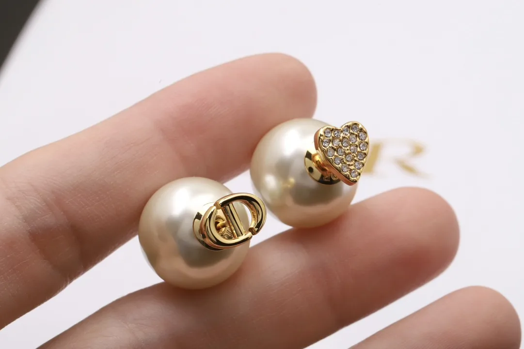 Dior Tribales Heart and CD Logo Earrings D12017595 — view 6