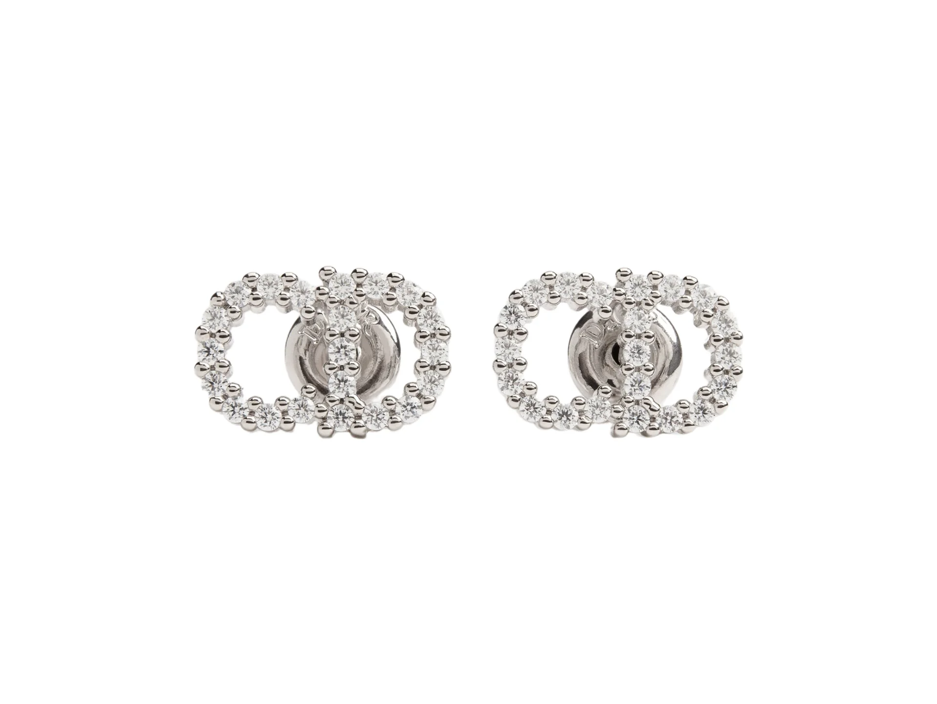 Petit CD Crystal-Pavé Stud Earrings D11517495