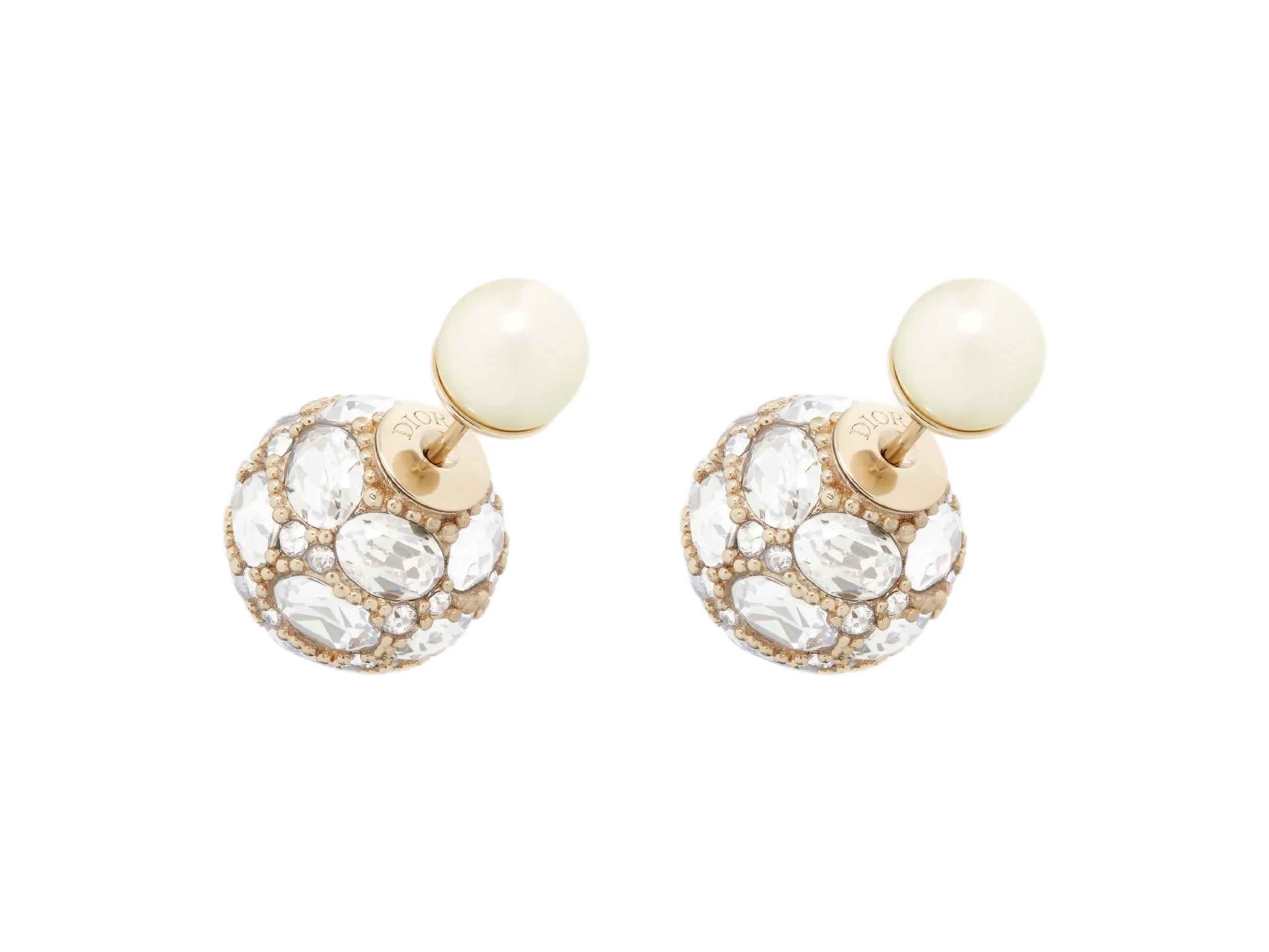 Dior Tribales Crystal and Resin Pearl Earrings D12517491