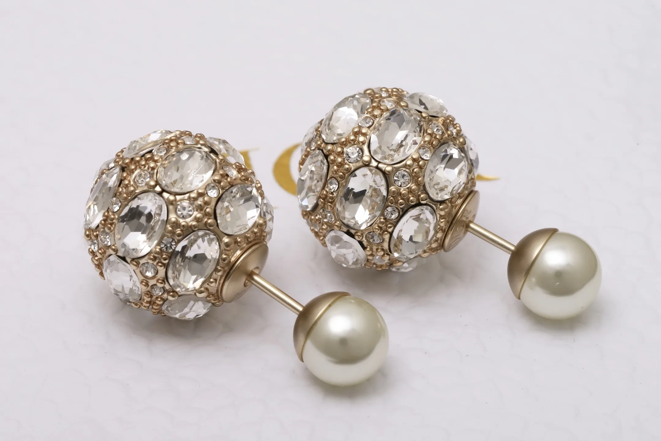 Dior Tribales Crystal and Resin Pearl Earrings D12517491 — view 4