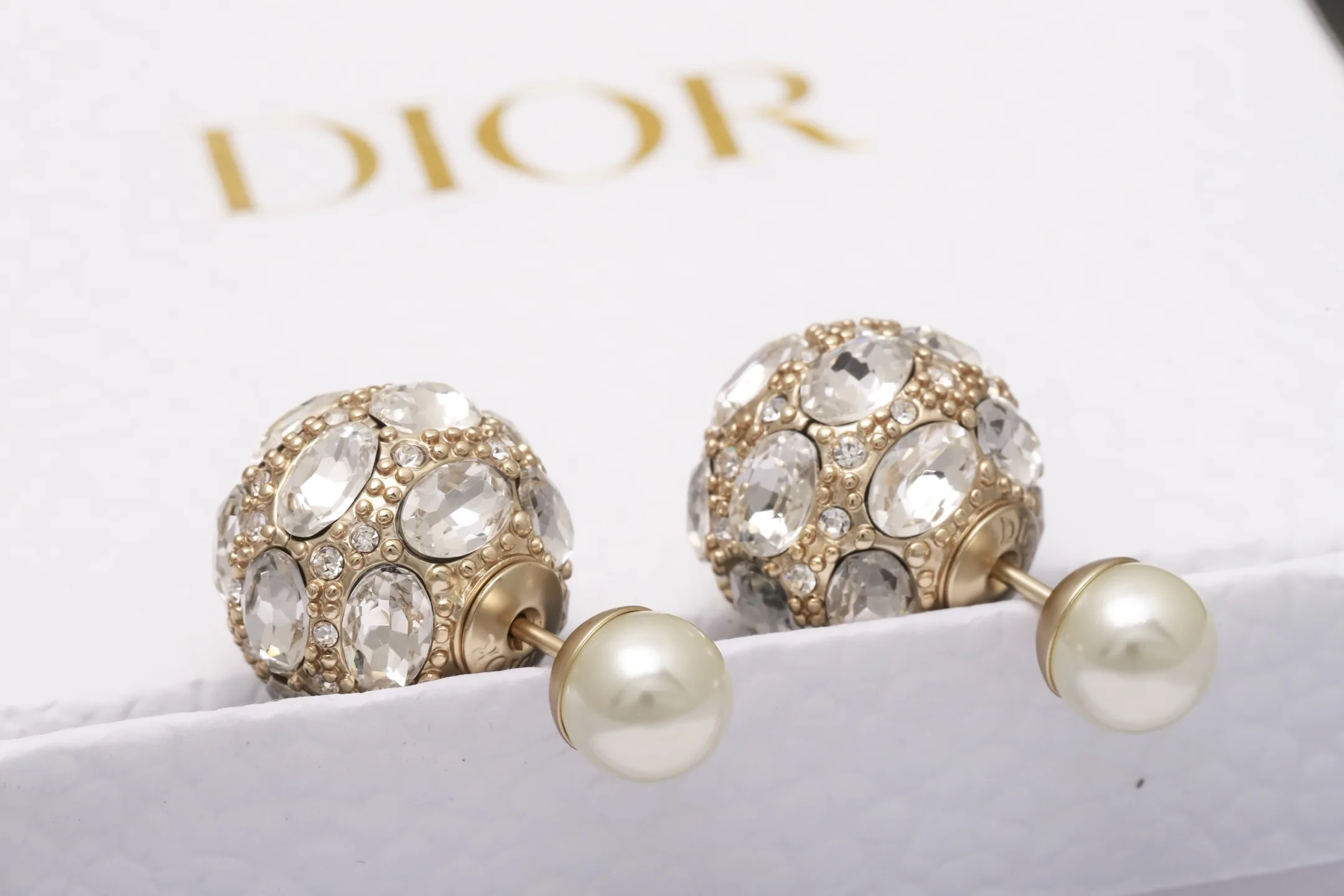 Dior Tribales Crystal and Resin Pearl Earrings D12517491 — view 5