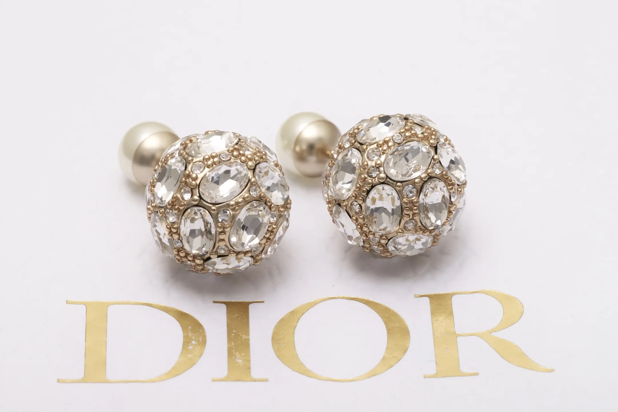 Dior Tribales Crystal and Resin Pearl Earrings D12517491 — view 6