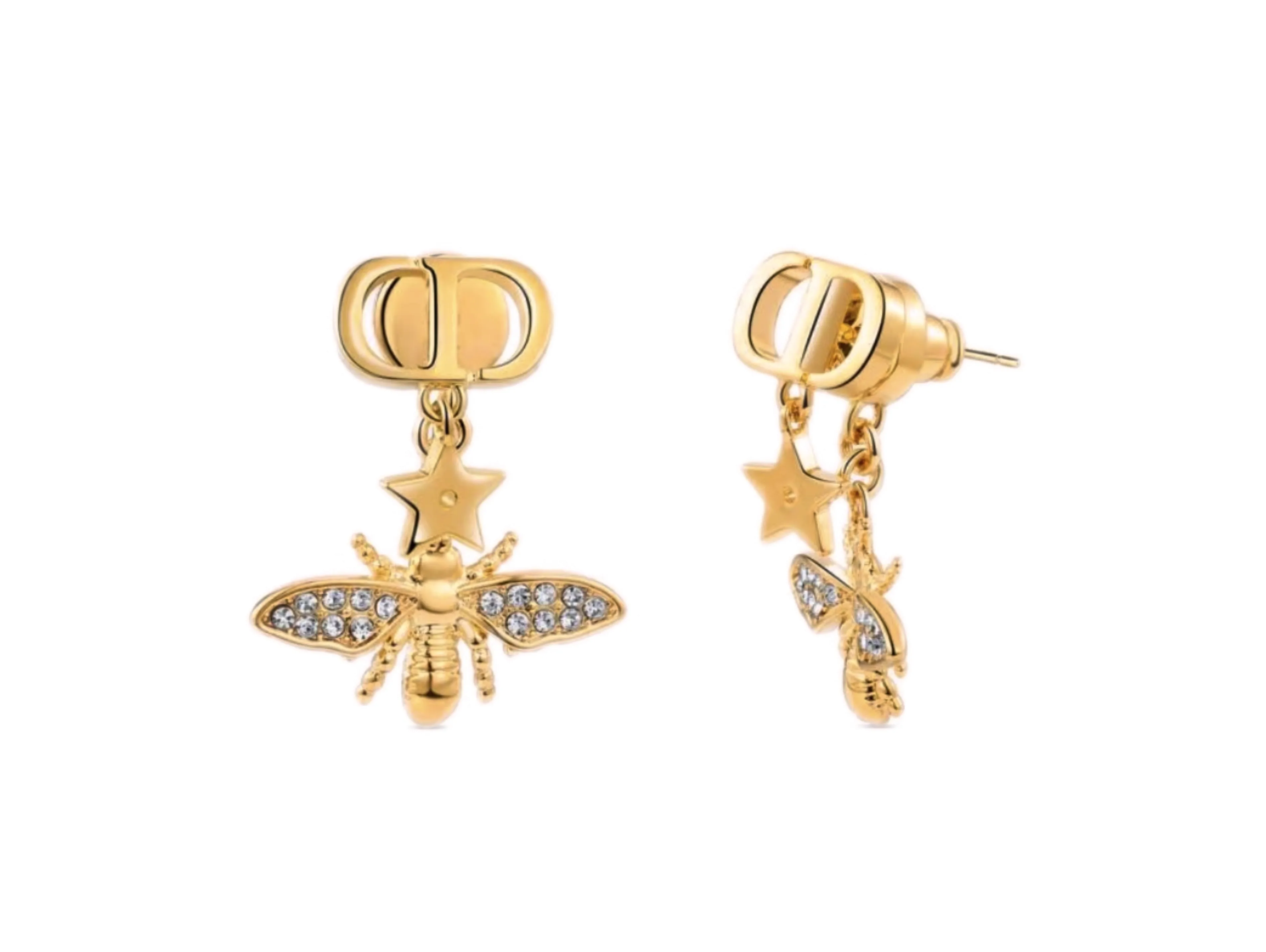 Petit CD Bee and Star Drop Earrings D12017660