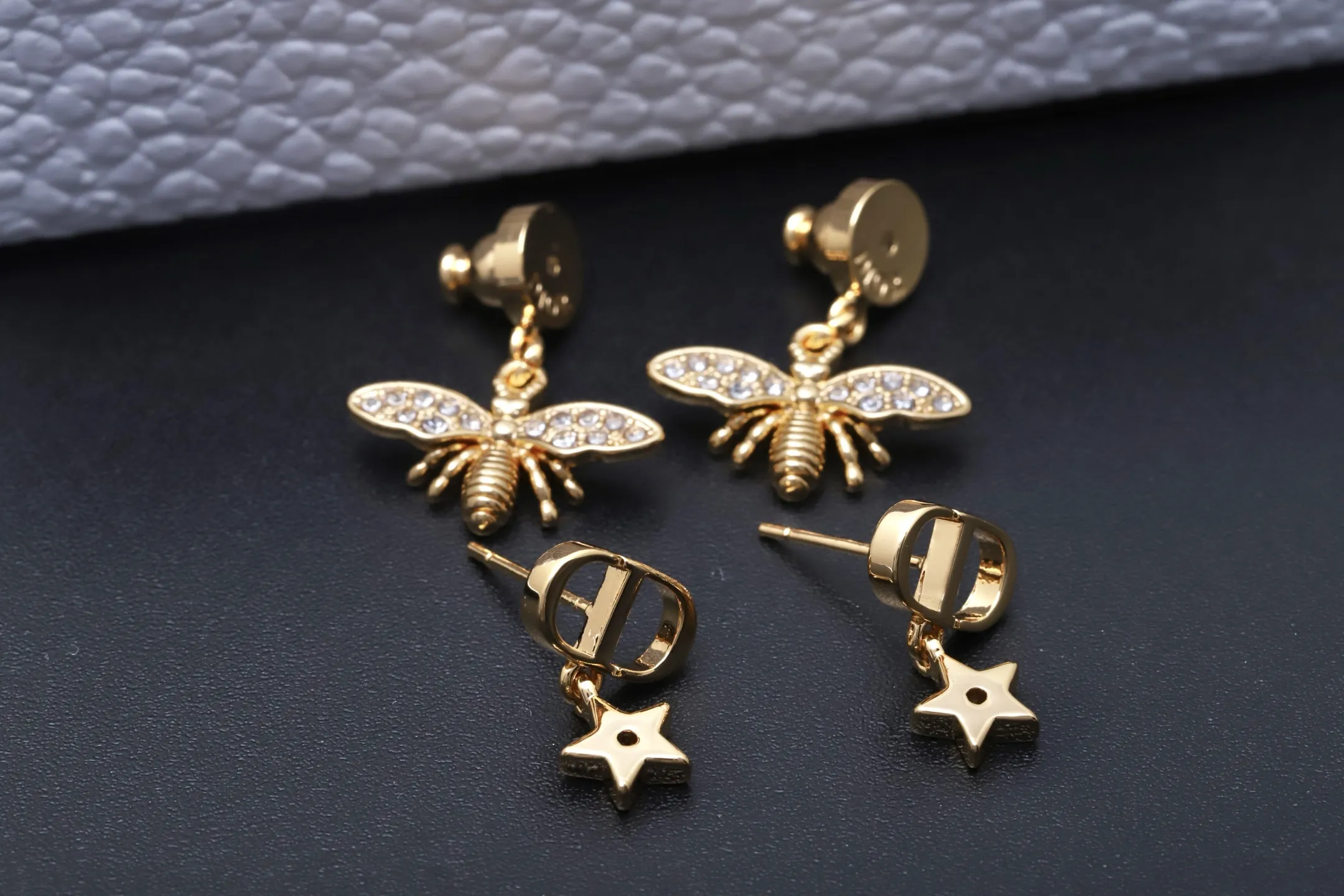 Petit CD Bee and Star Drop Earrings D12017660 — view 7