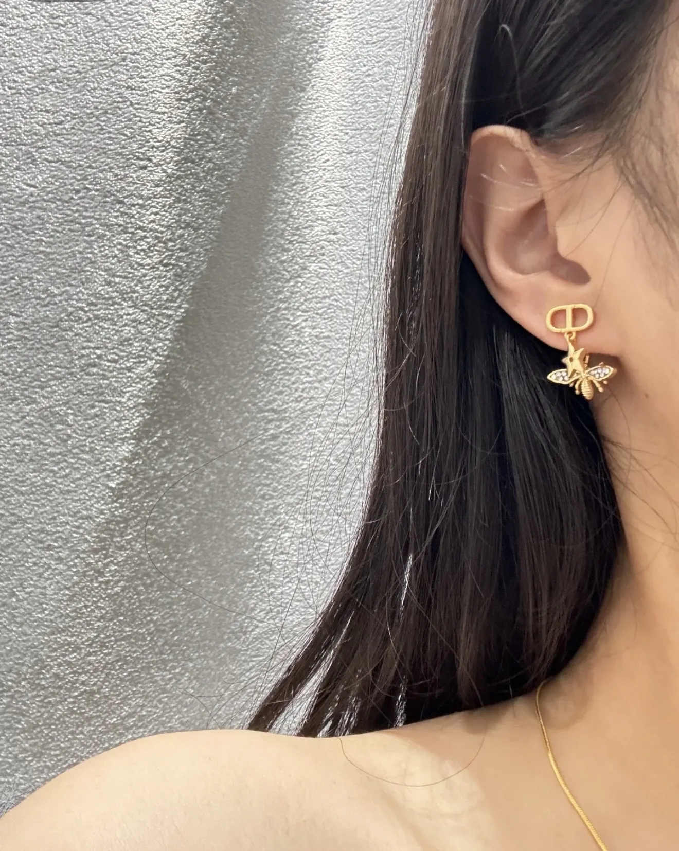 Petit CD Bee and Star Drop Earrings D12017660 — view 8