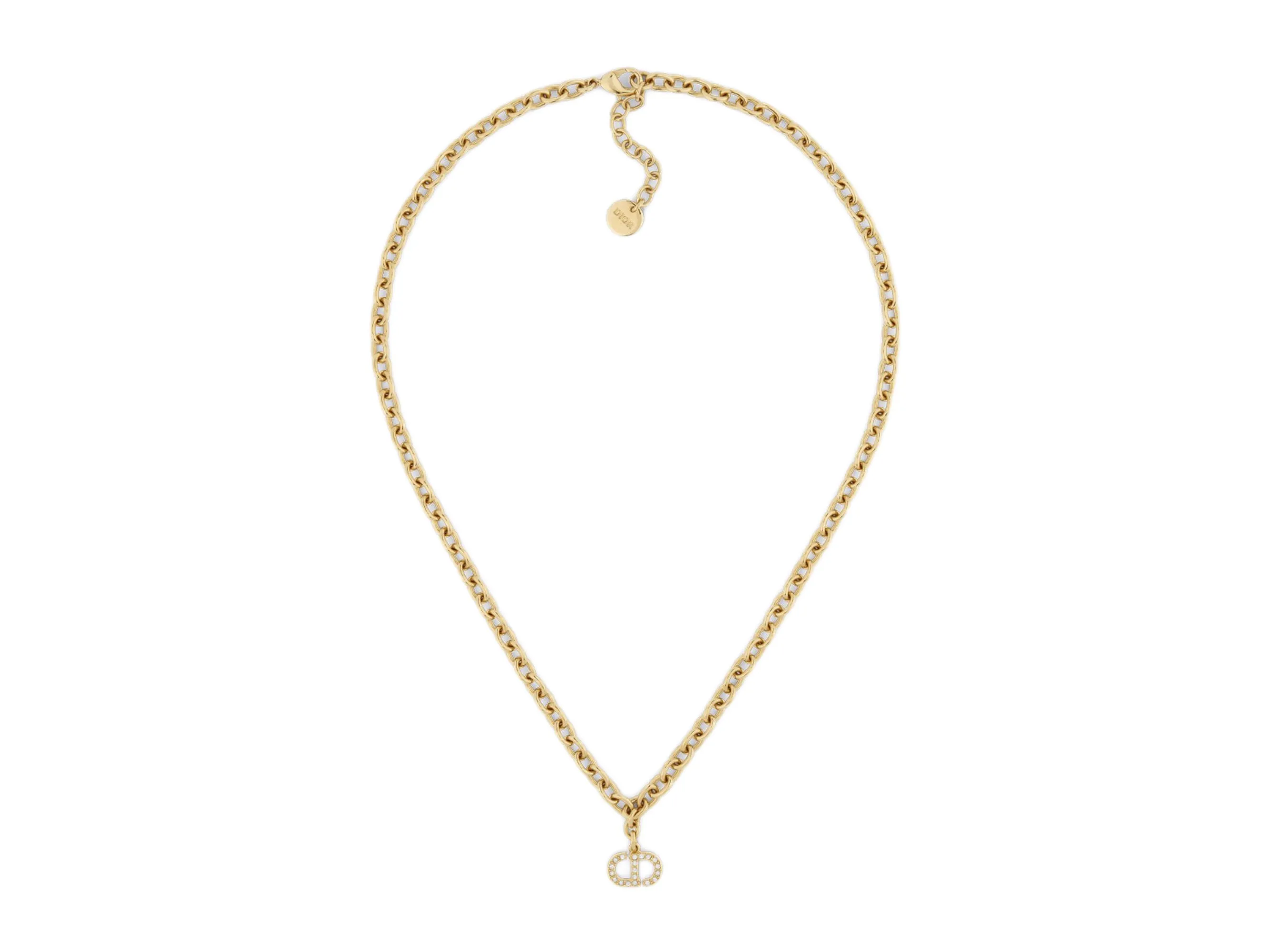 CD Icon Crystal-Embellished Chain Necklace D14017326