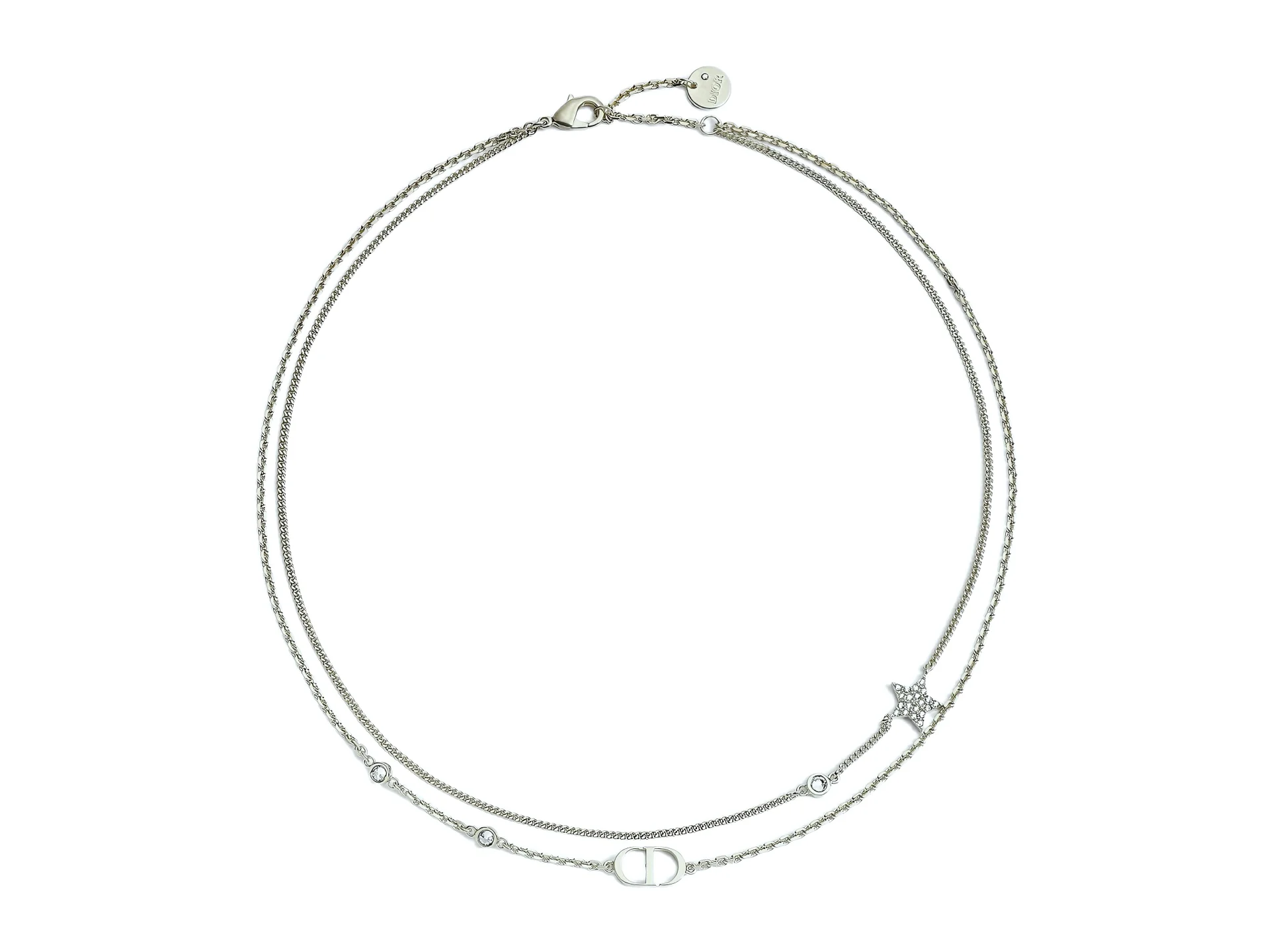 CD Star Crystal Double-Layer Necklace D14016605