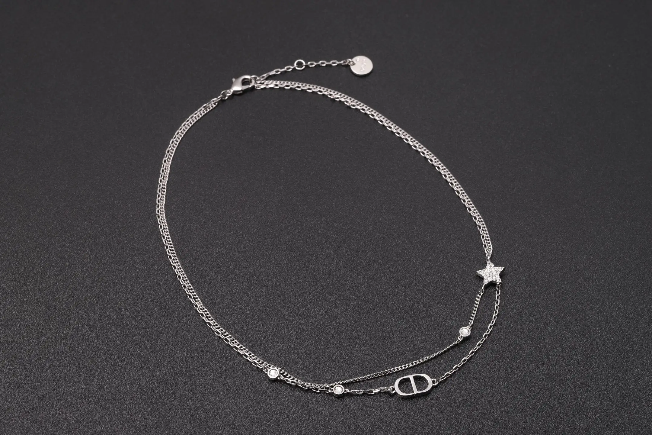 CD Star Crystal Double-Layer Necklace D14016605 — view 7