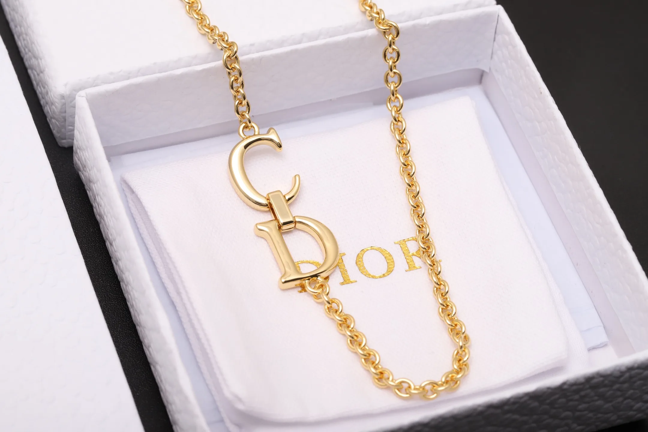Saddle CD Link Necklace D12017490 — view 3