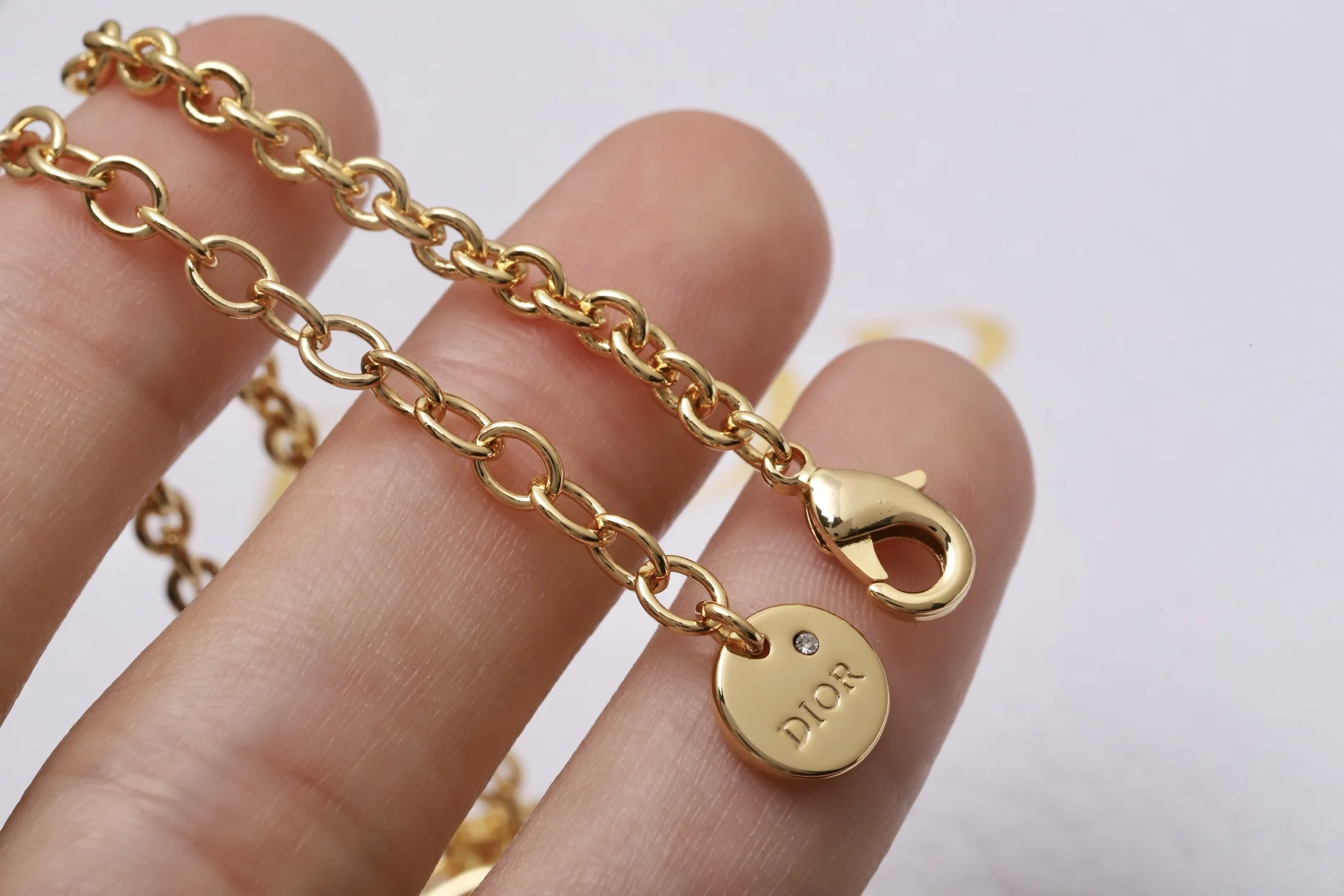 Saddle CD Link Necklace D12017490 — view 6