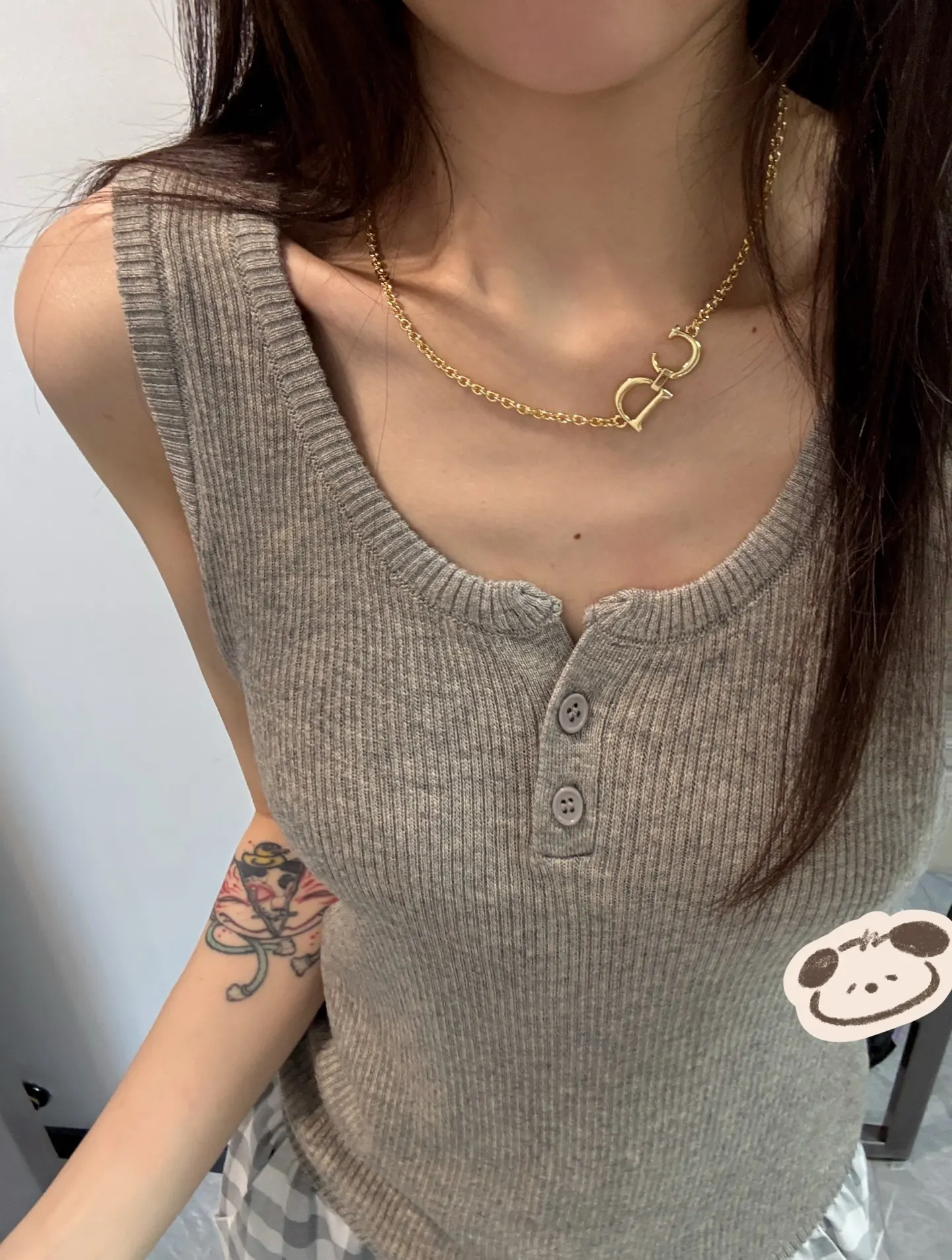 Saddle CD Link Necklace D12017490 — view 9