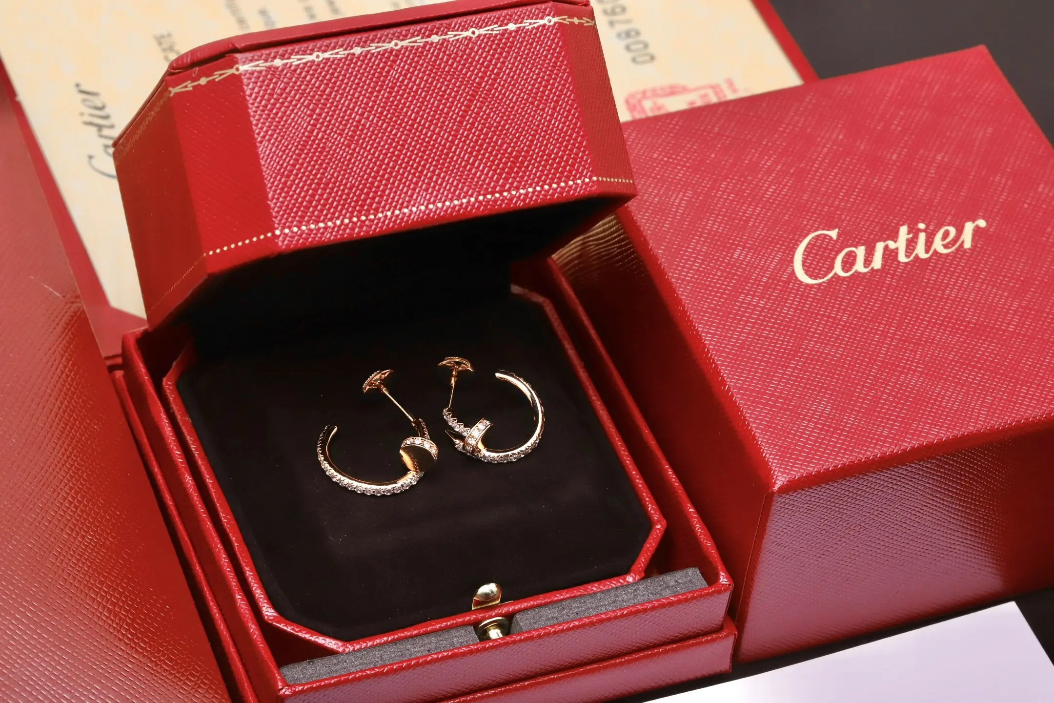 Juste un Clou Pavé Hoop Earrings (Gold-Plated Brass) D15516878 — view 2