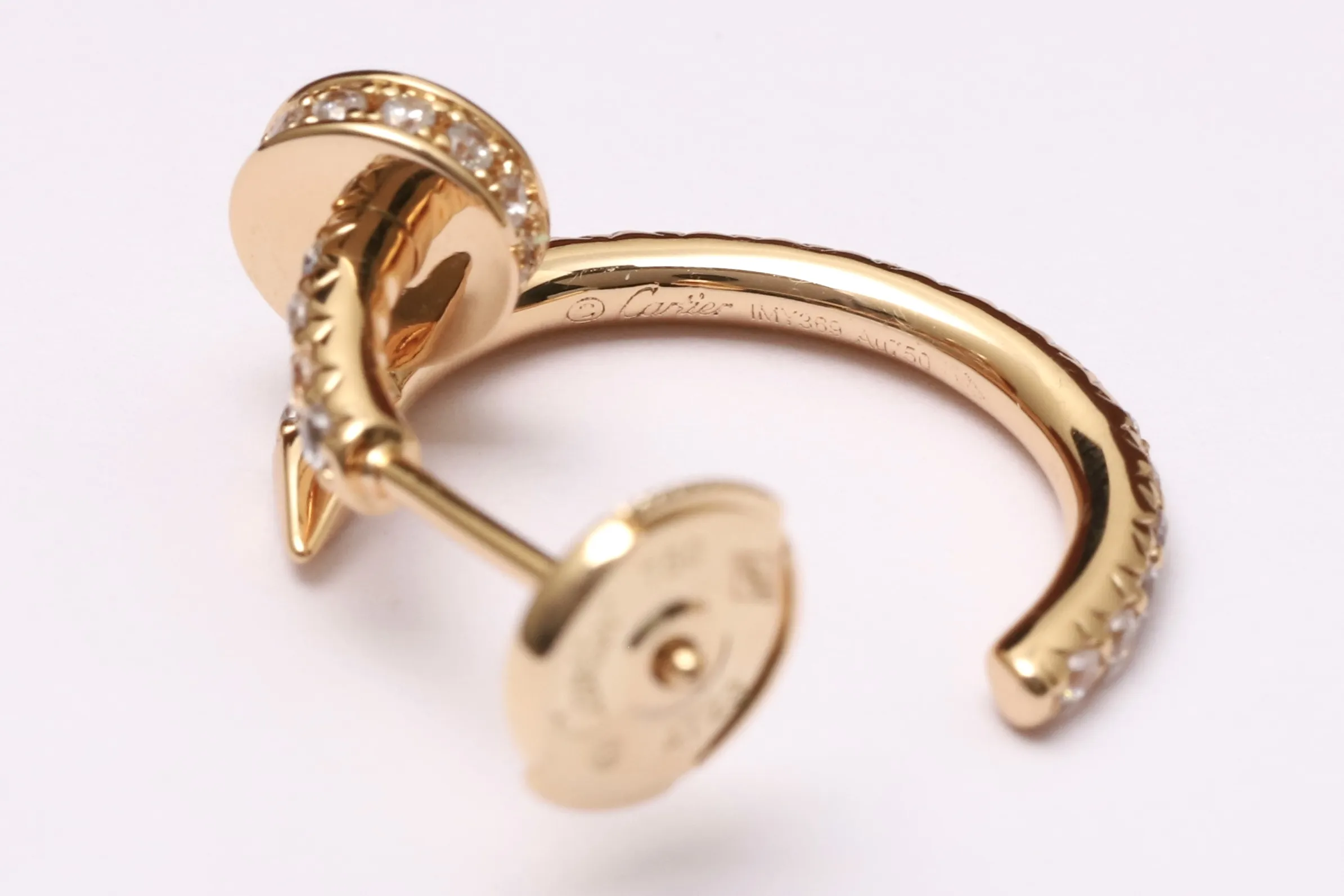 Juste un Clou Pavé Hoop Earrings (Gold-Plated Brass) D15516878 — view 7