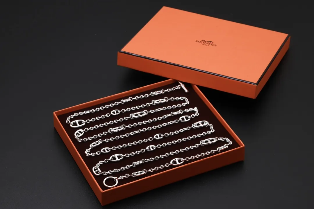 Farandole Long Link Necklace (Gold-Plated Brass) D34017605