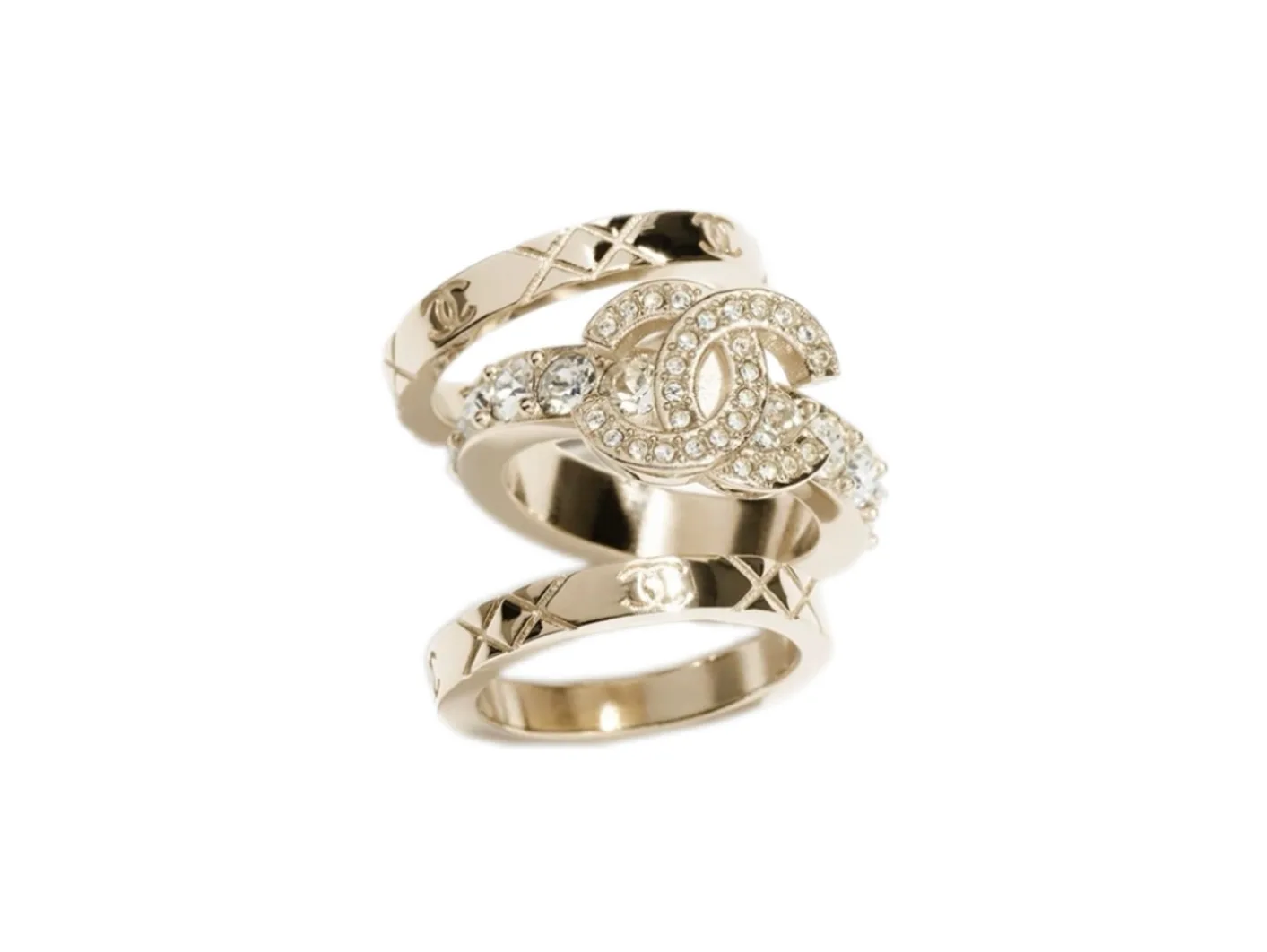 Coco Crush Quilted Triple Stack Ring D16517643