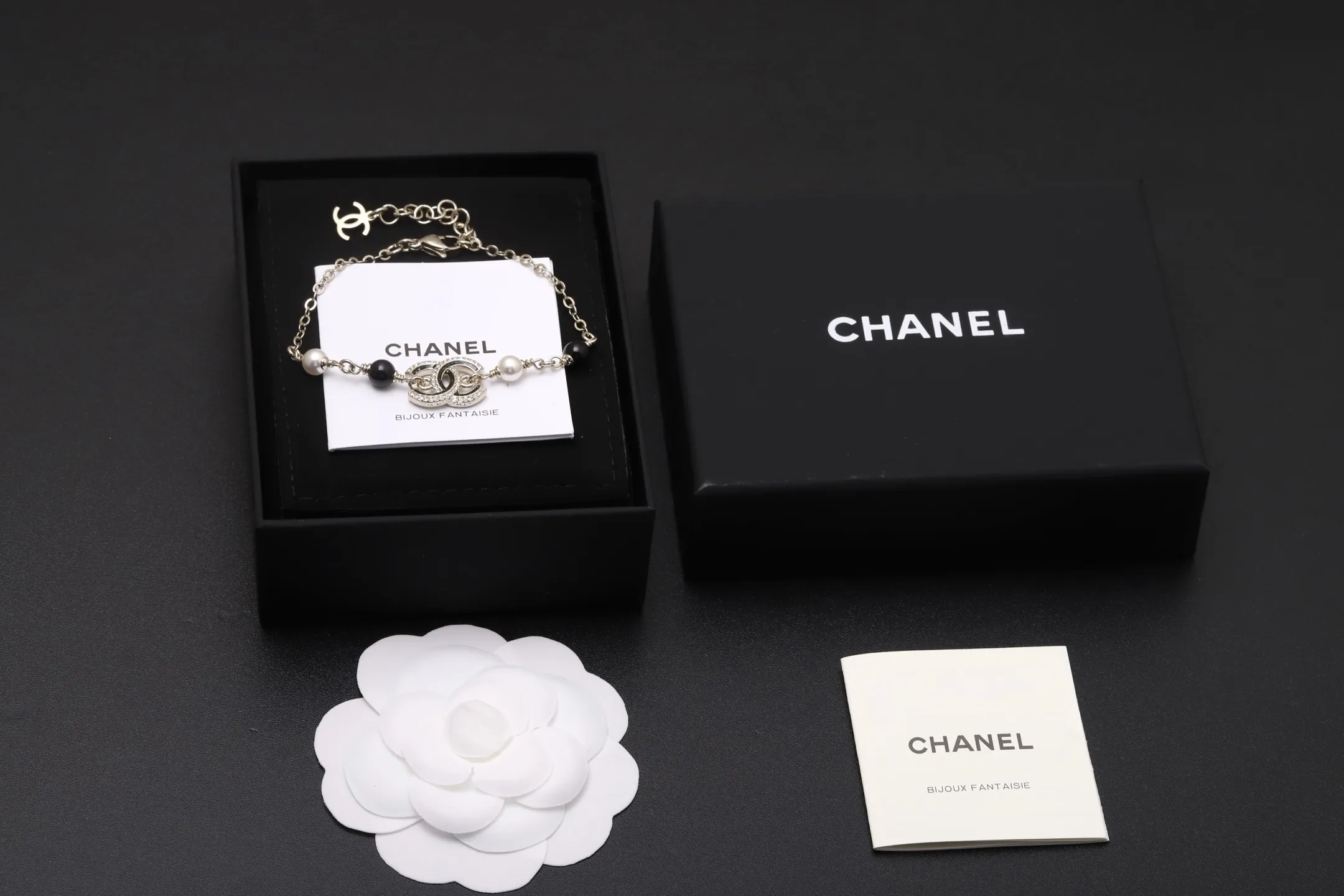 Interlocking CC Enamel and Crystal Bracelet D14017363