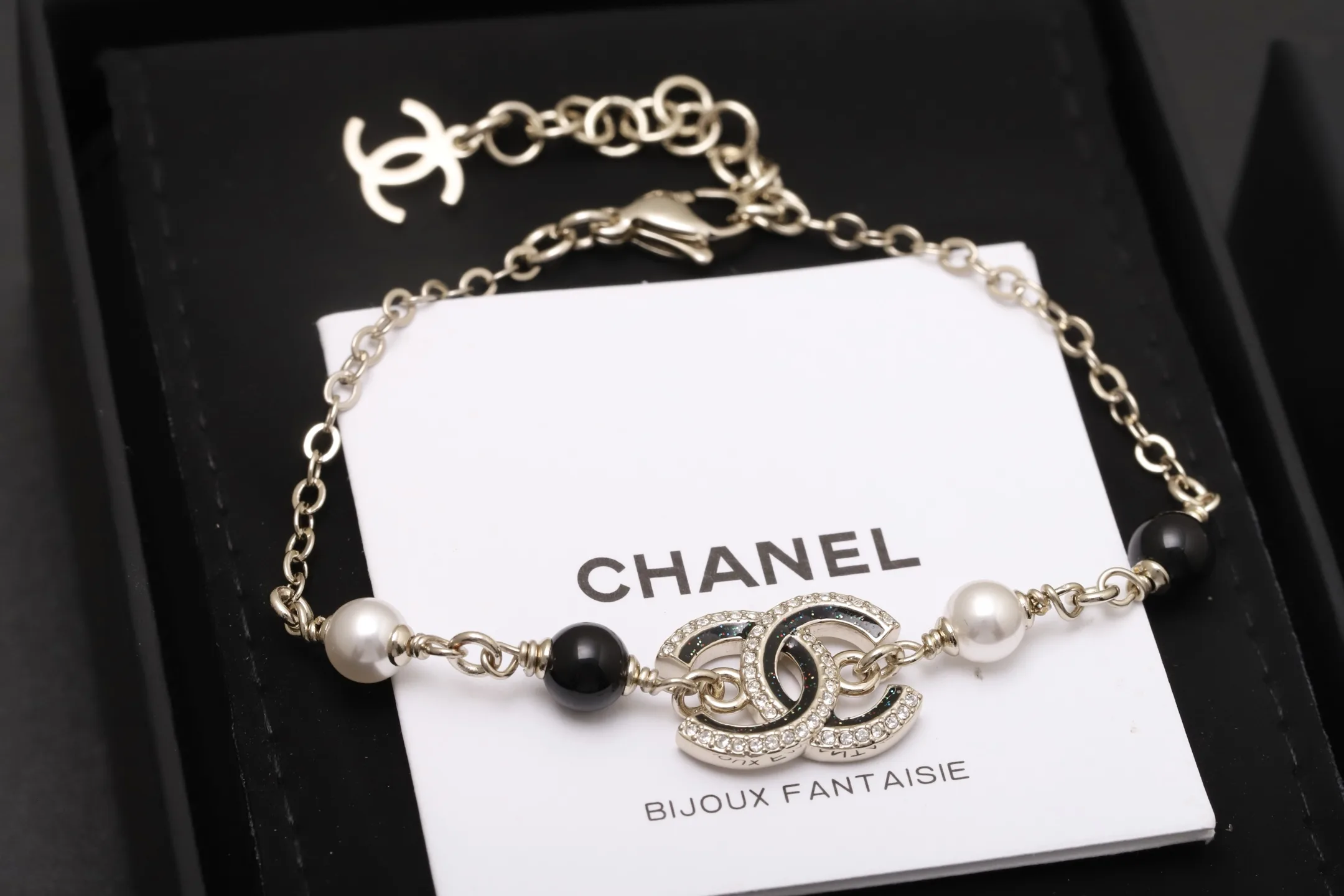 Interlocking CC Enamel and Crystal Bracelet D14017363 — view 2