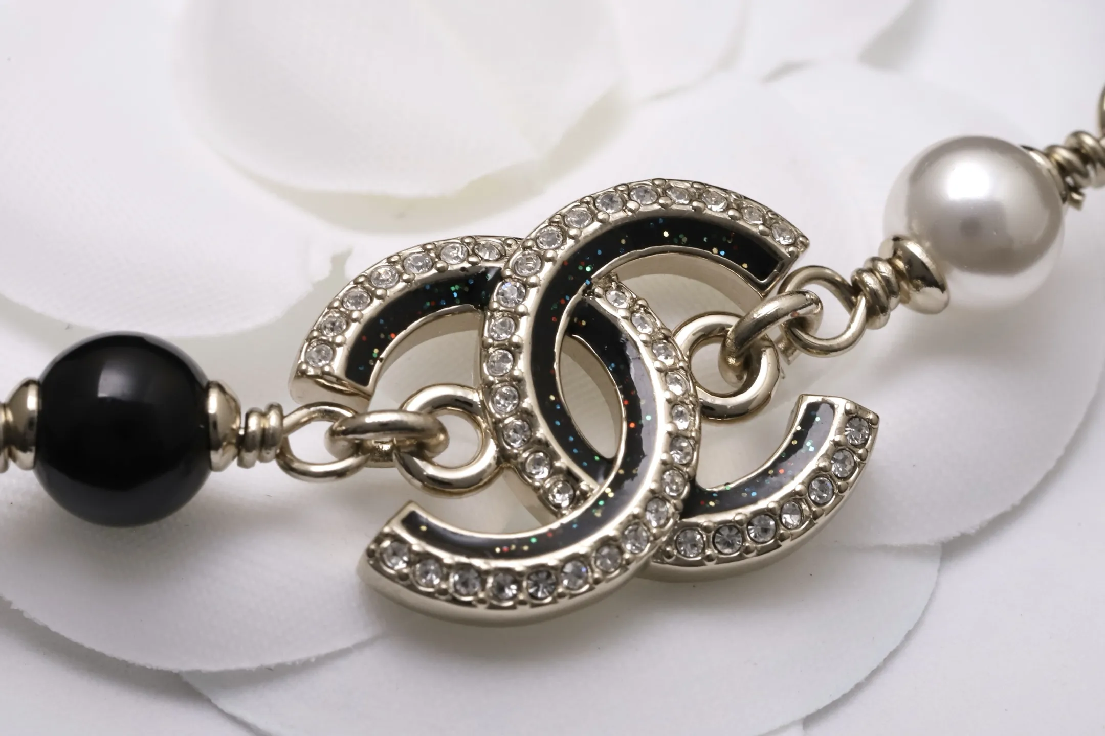 Interlocking CC Enamel and Crystal Bracelet D14017363 — view 3