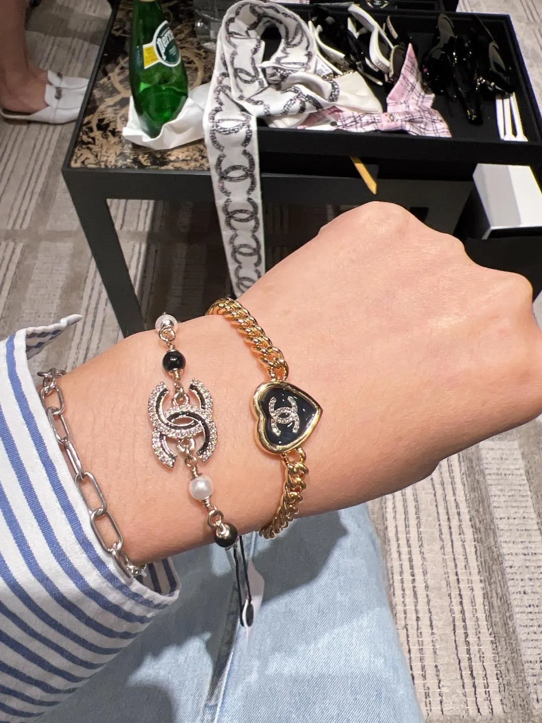 Interlocking CC Enamel and Crystal Bracelet D14017363 — view 7