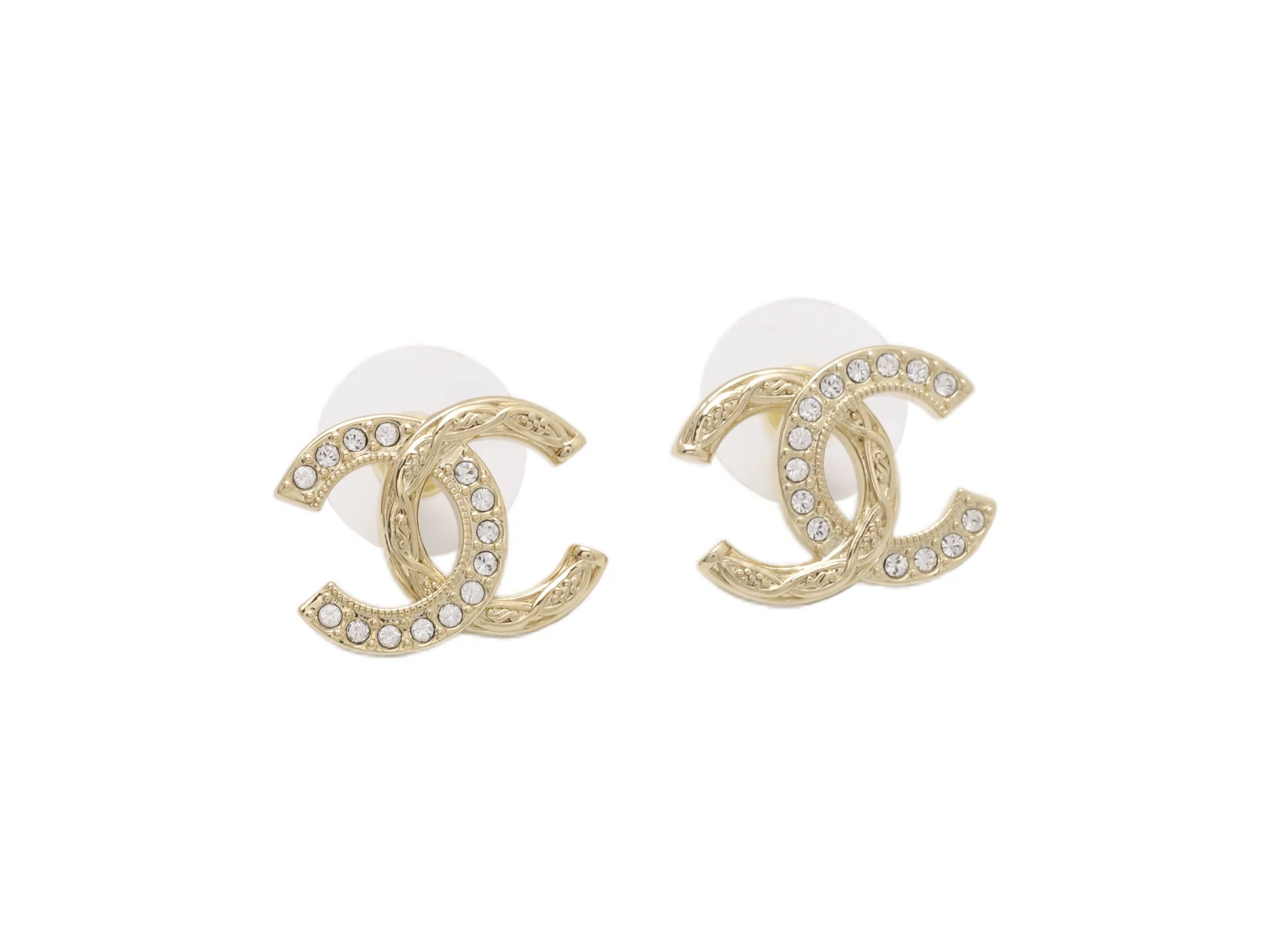 Crystal-Embellished Double C Stud Earrings D13517243