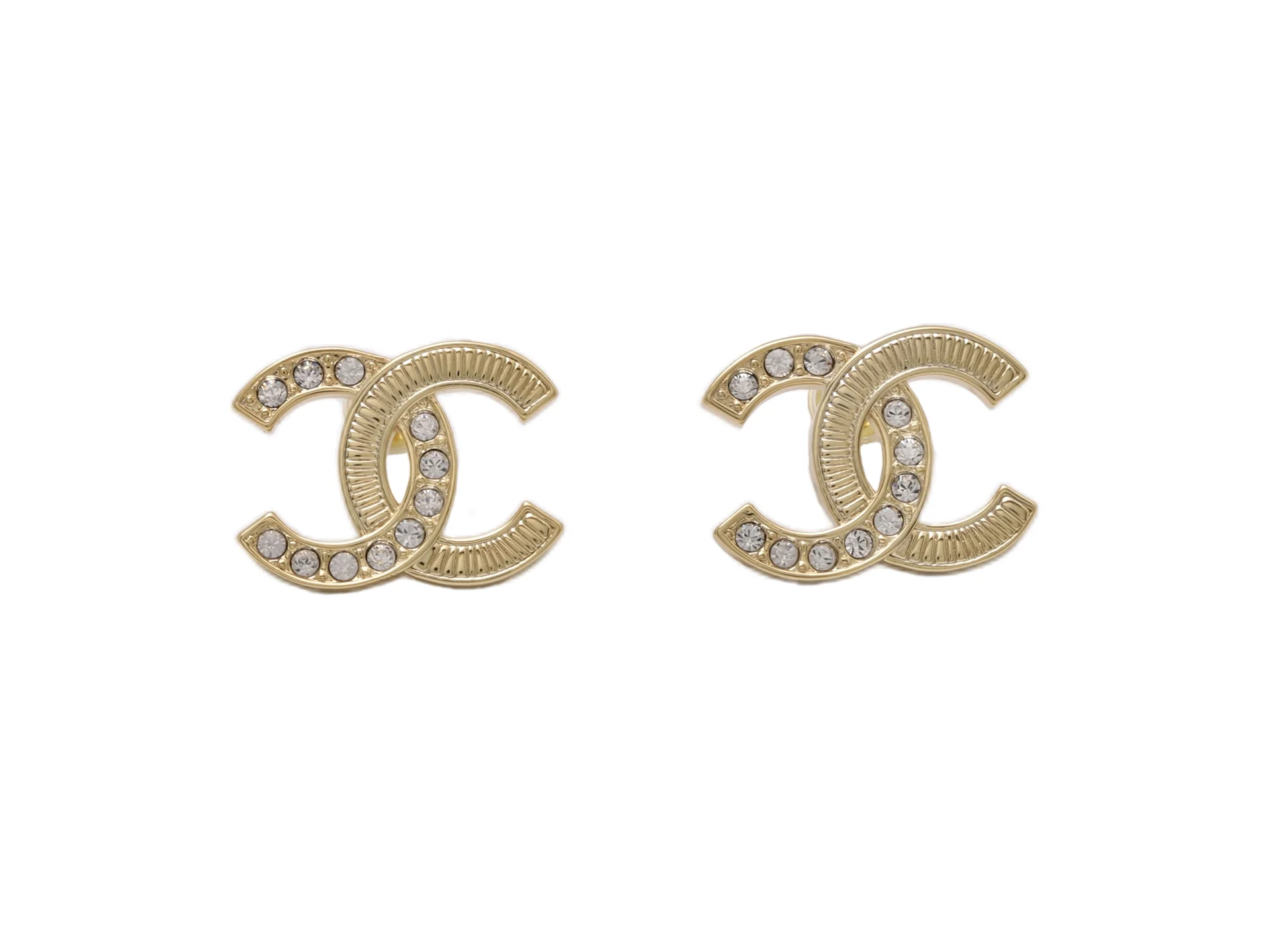 Crystal-Embellished Double C Stud Earrings D13517275