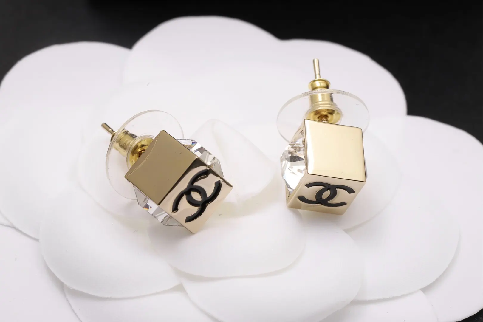 Crystal-Embellished Cube Stud Earrings D13517427 — view 5