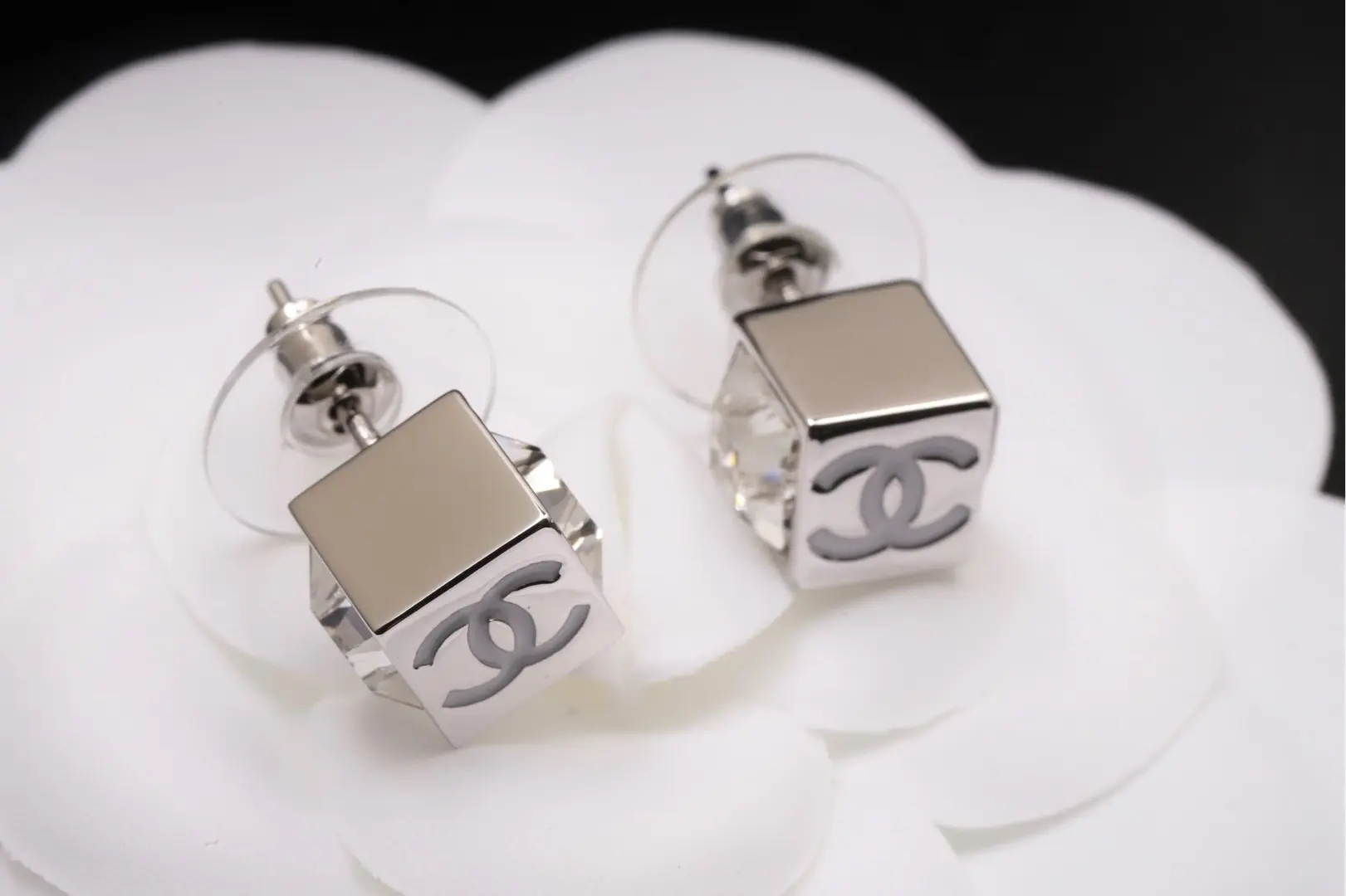 Crystal-Embellished Cube Stud Earrings D13517427 — view 6