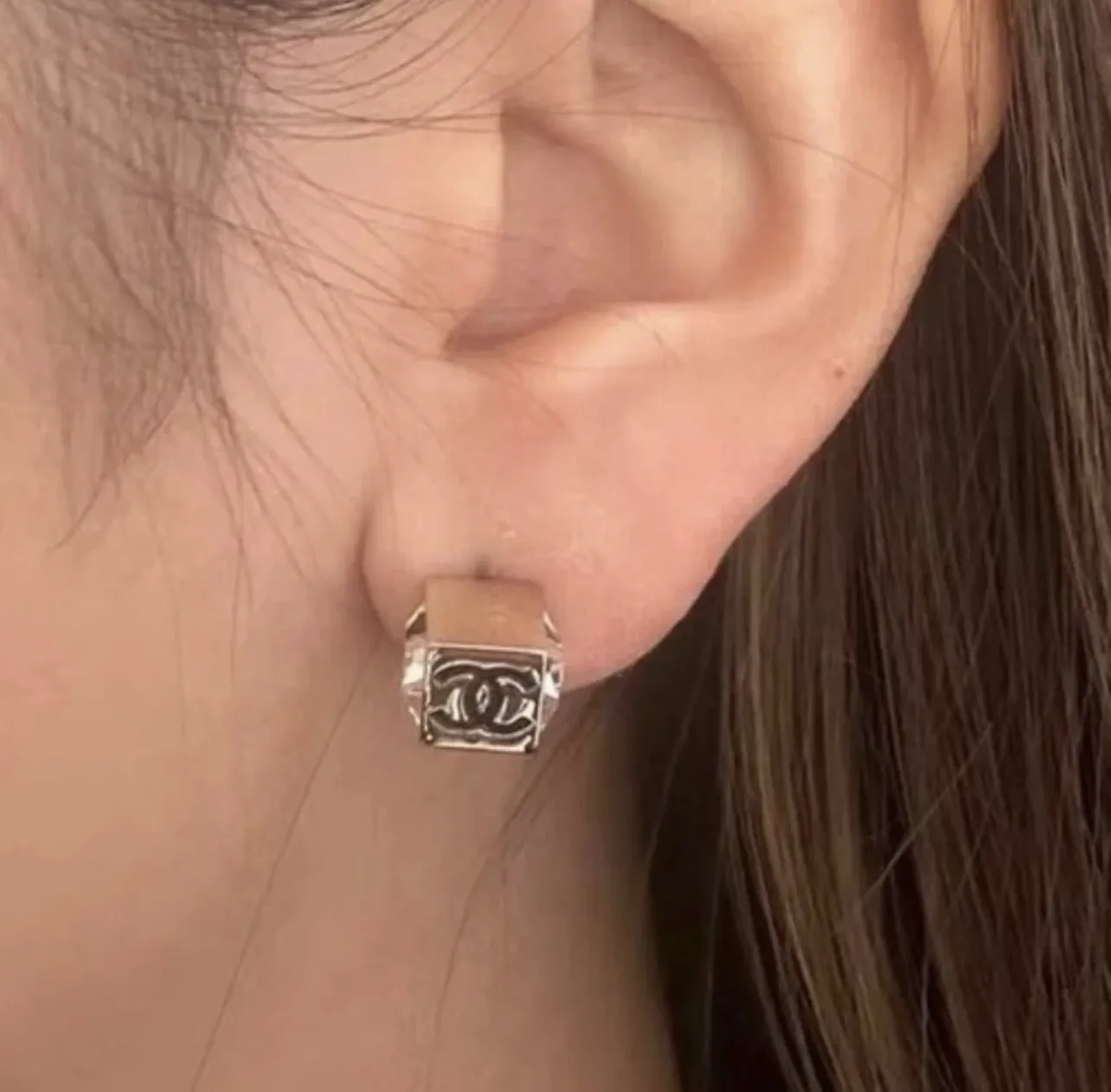 Crystal-Embellished Cube Stud Earrings D13517427 — view 8