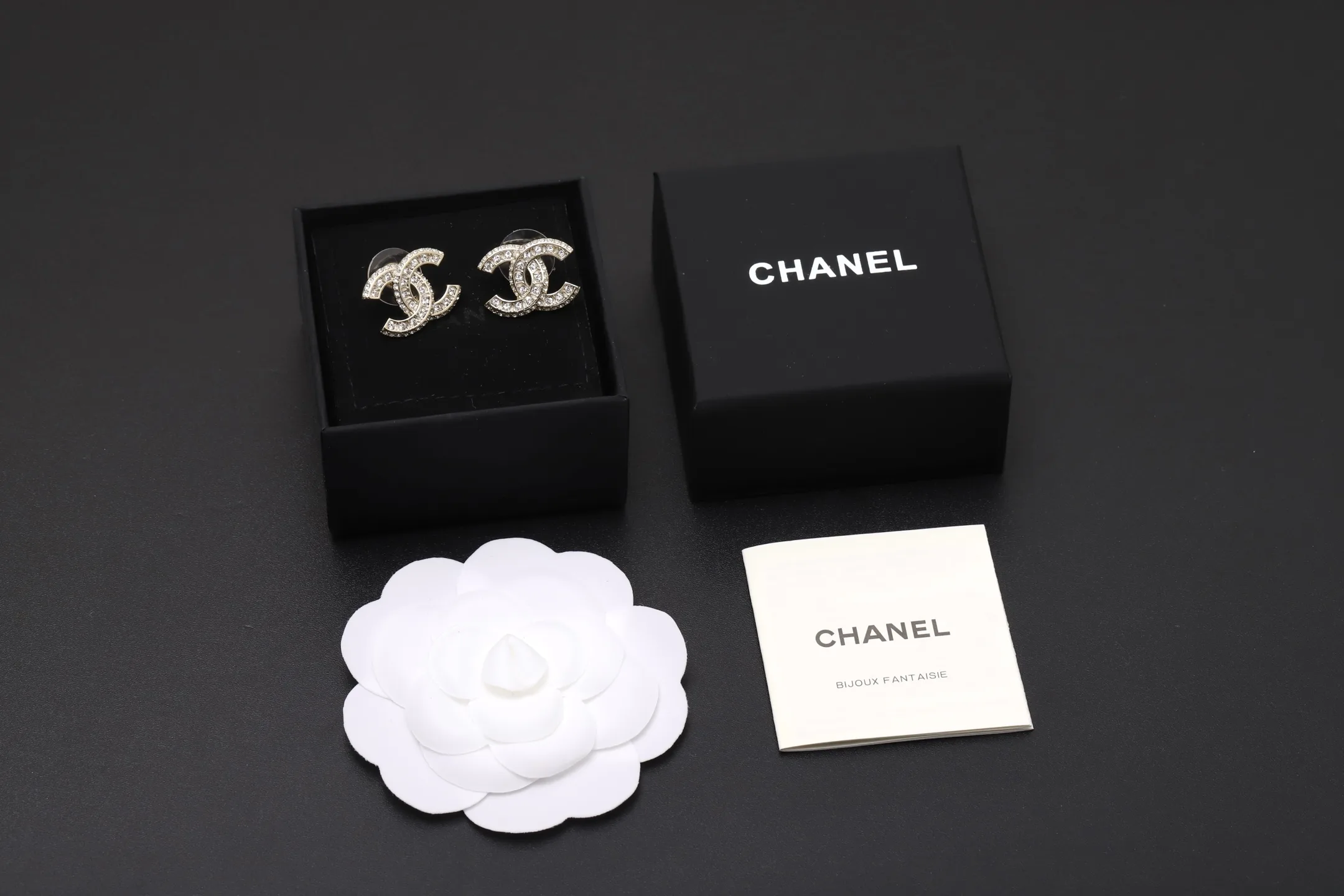 Crystal-Embellished Double C Stud Earrings D14517430