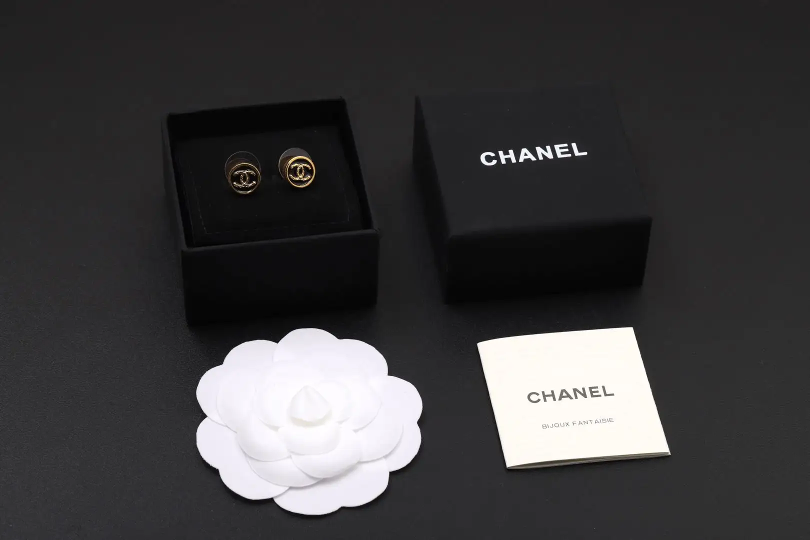 Vintage-Style CC Logo Stud Earrings D13517429