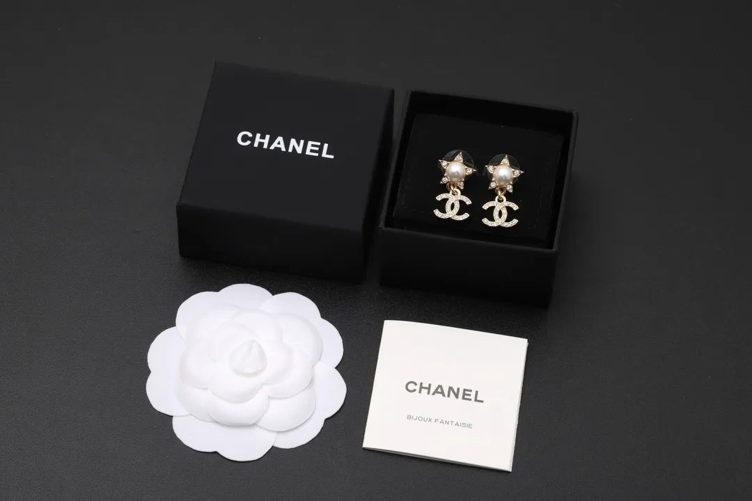 Star and Double C Drop Earrings D14017419