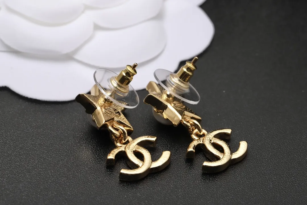 Star and Double C Drop Earrings D14017419 — view 5