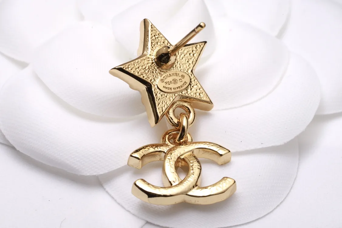 Star and Double C Drop Earrings D14017419 — view 6