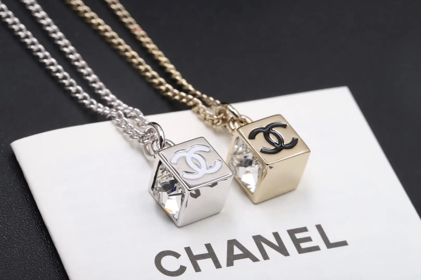 Crystal Cube Pendant Necklace D14016657 — view 4
